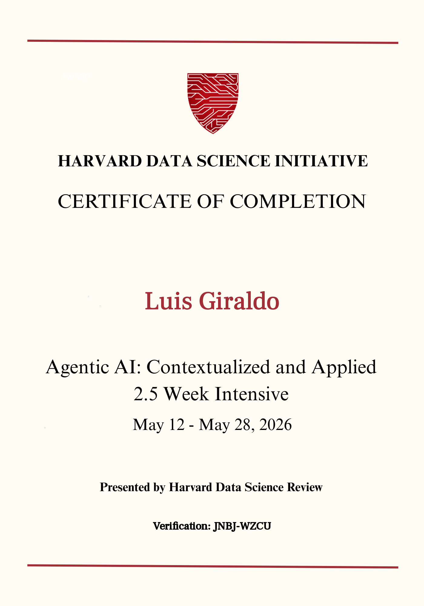 User Certificate