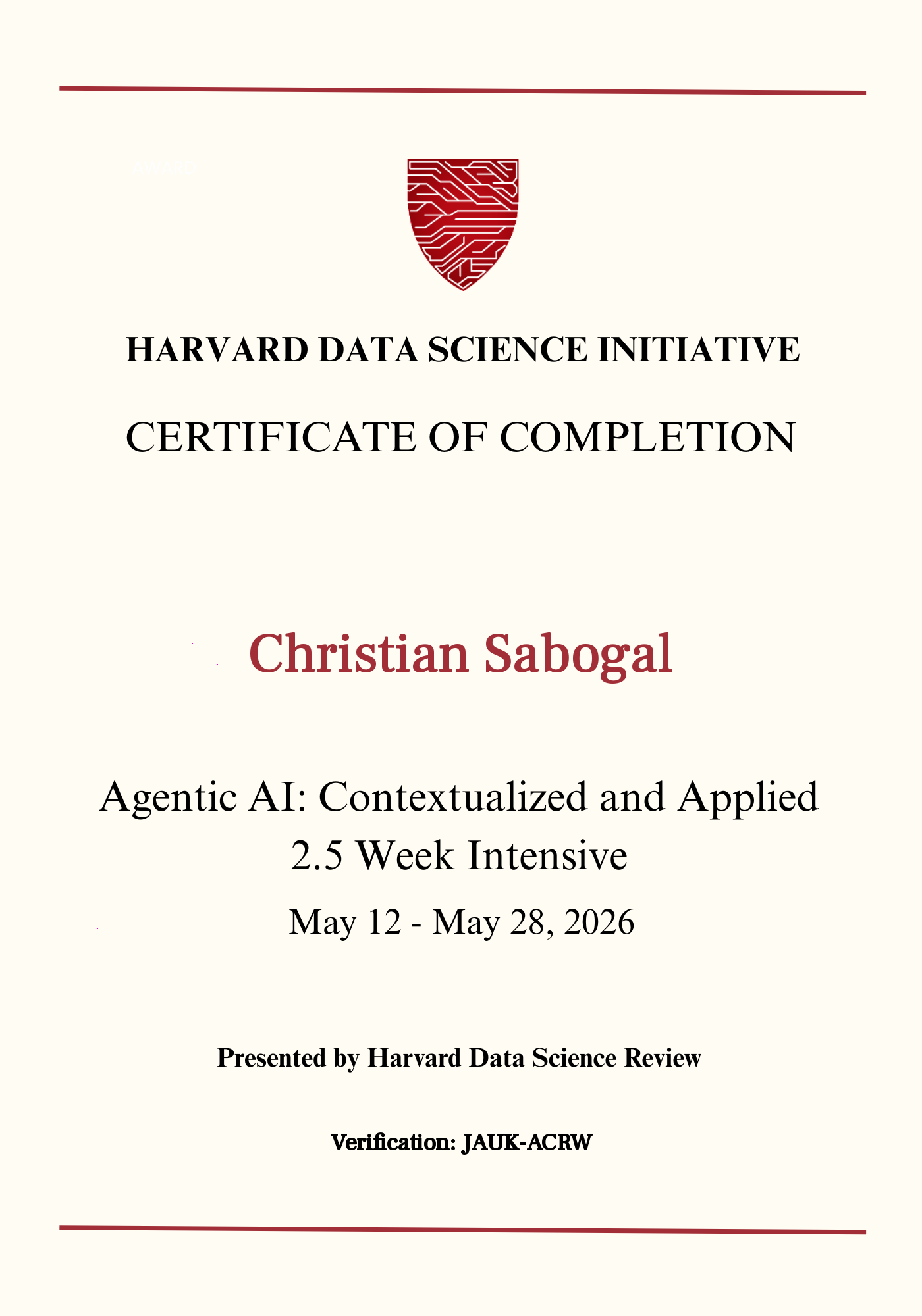 User Certificate