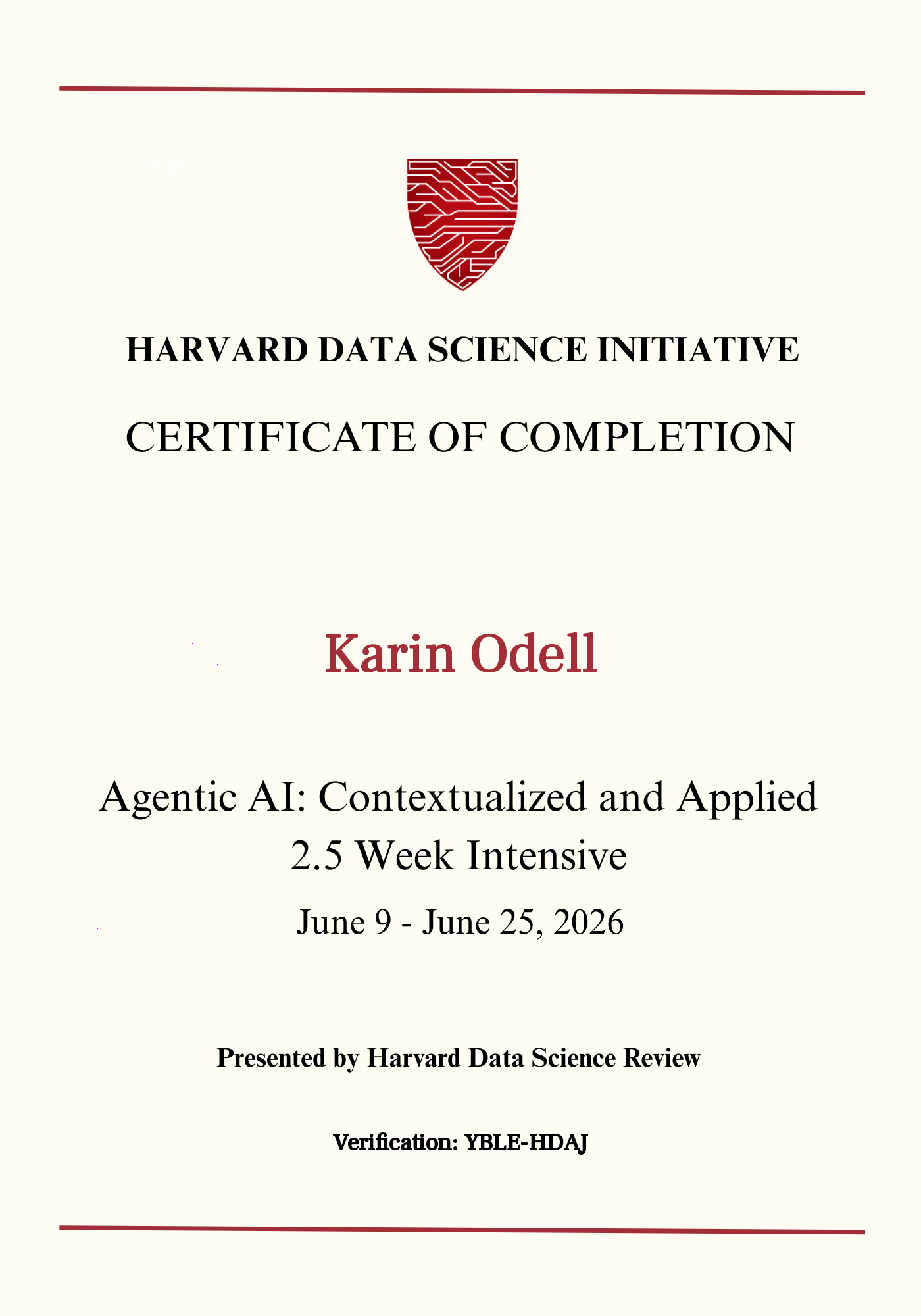 User Certificate