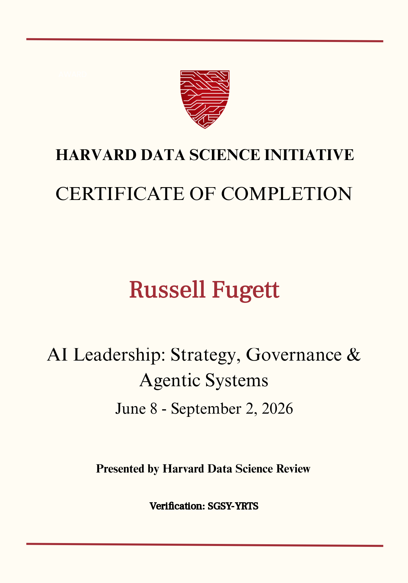 User Certificate
