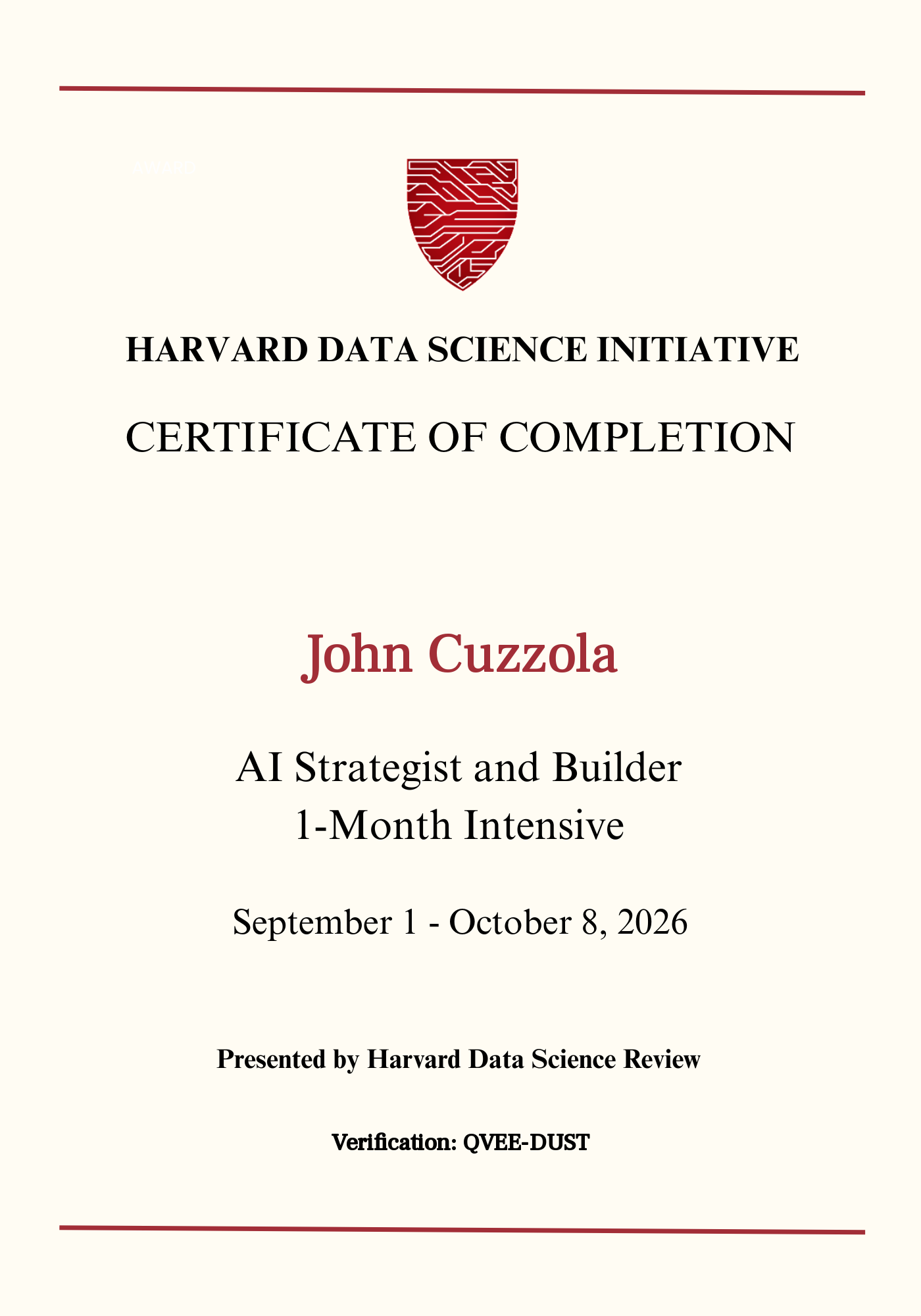 User Certificate
