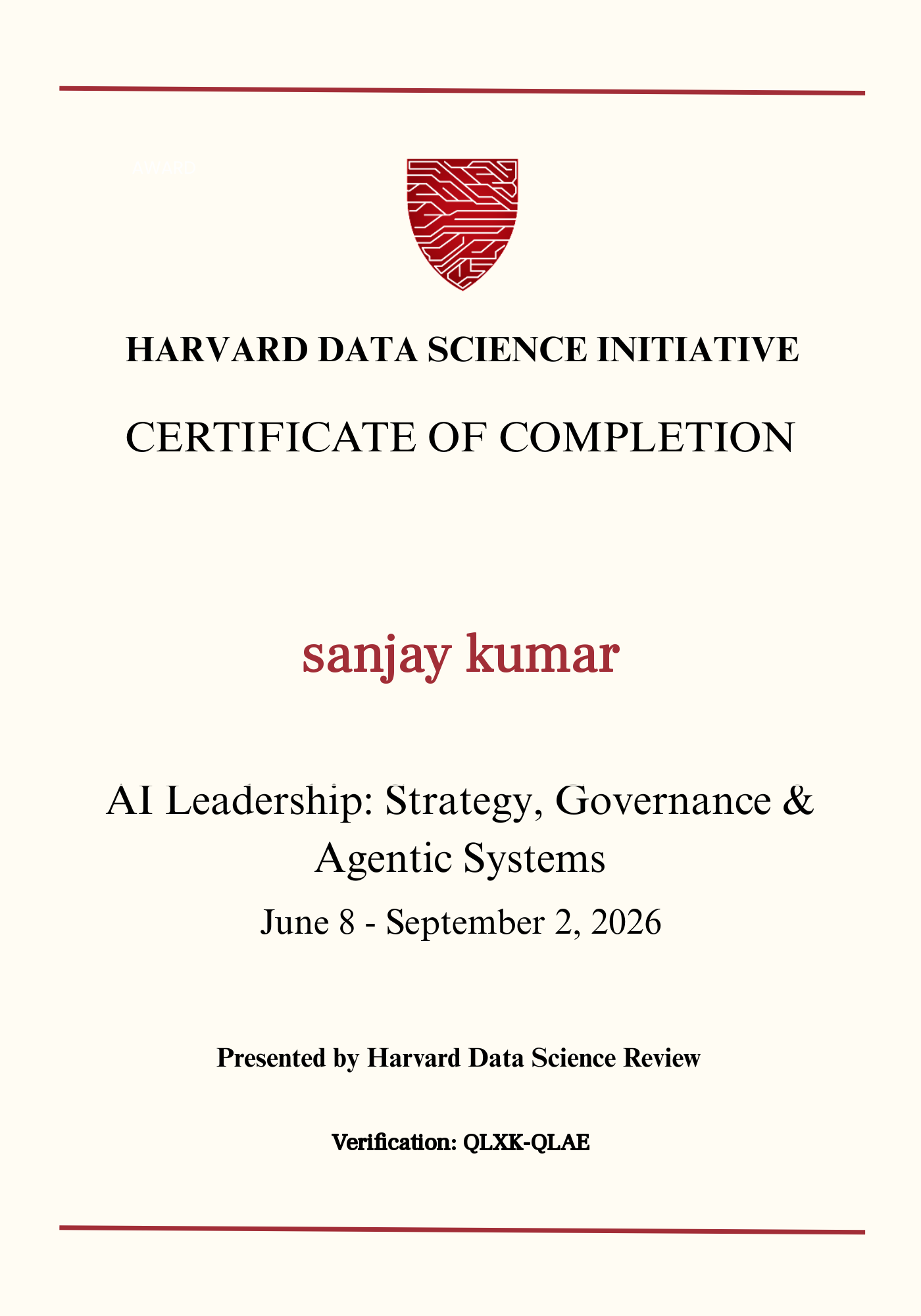 User Certificate