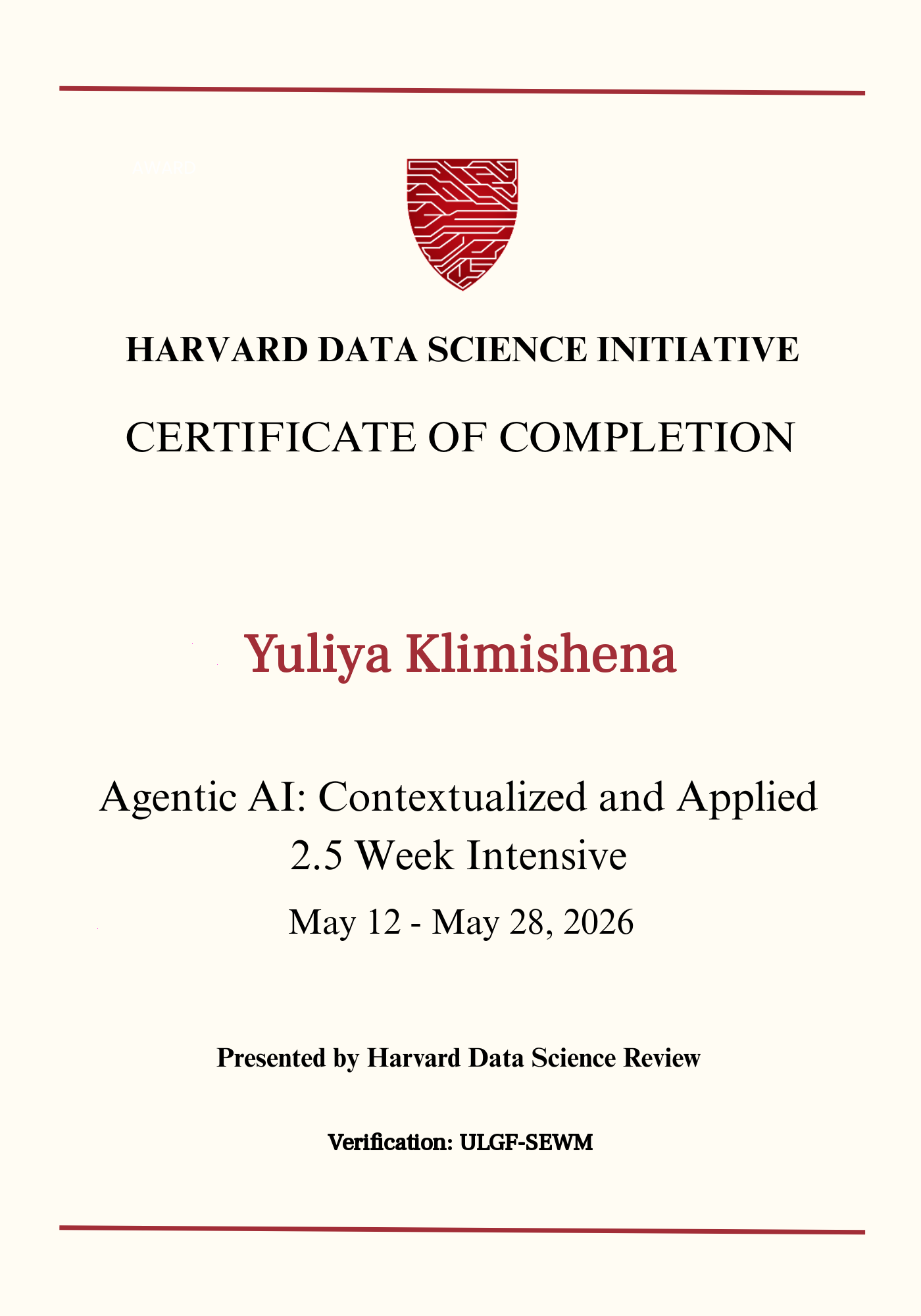 User Certificate