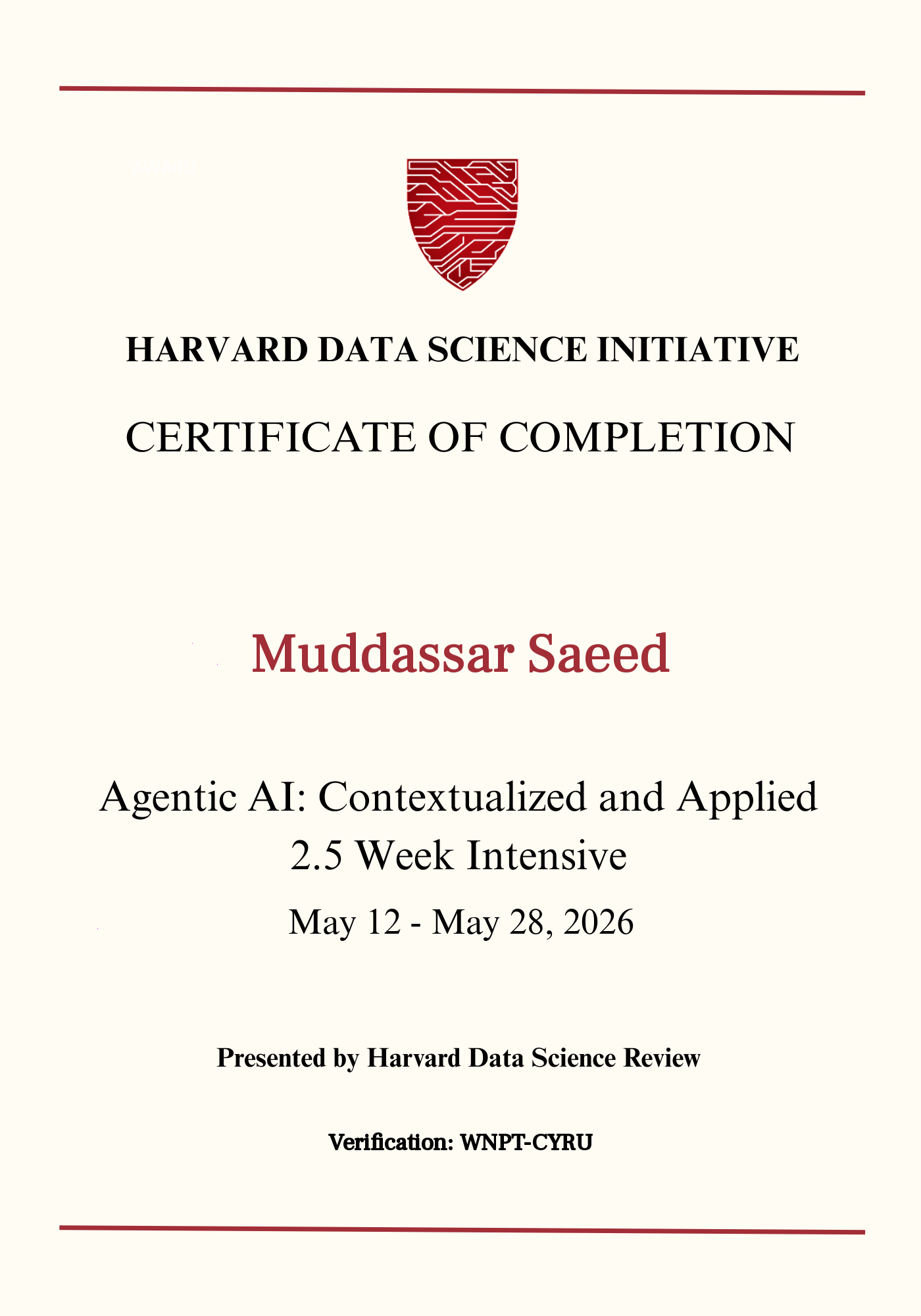 User Certificate