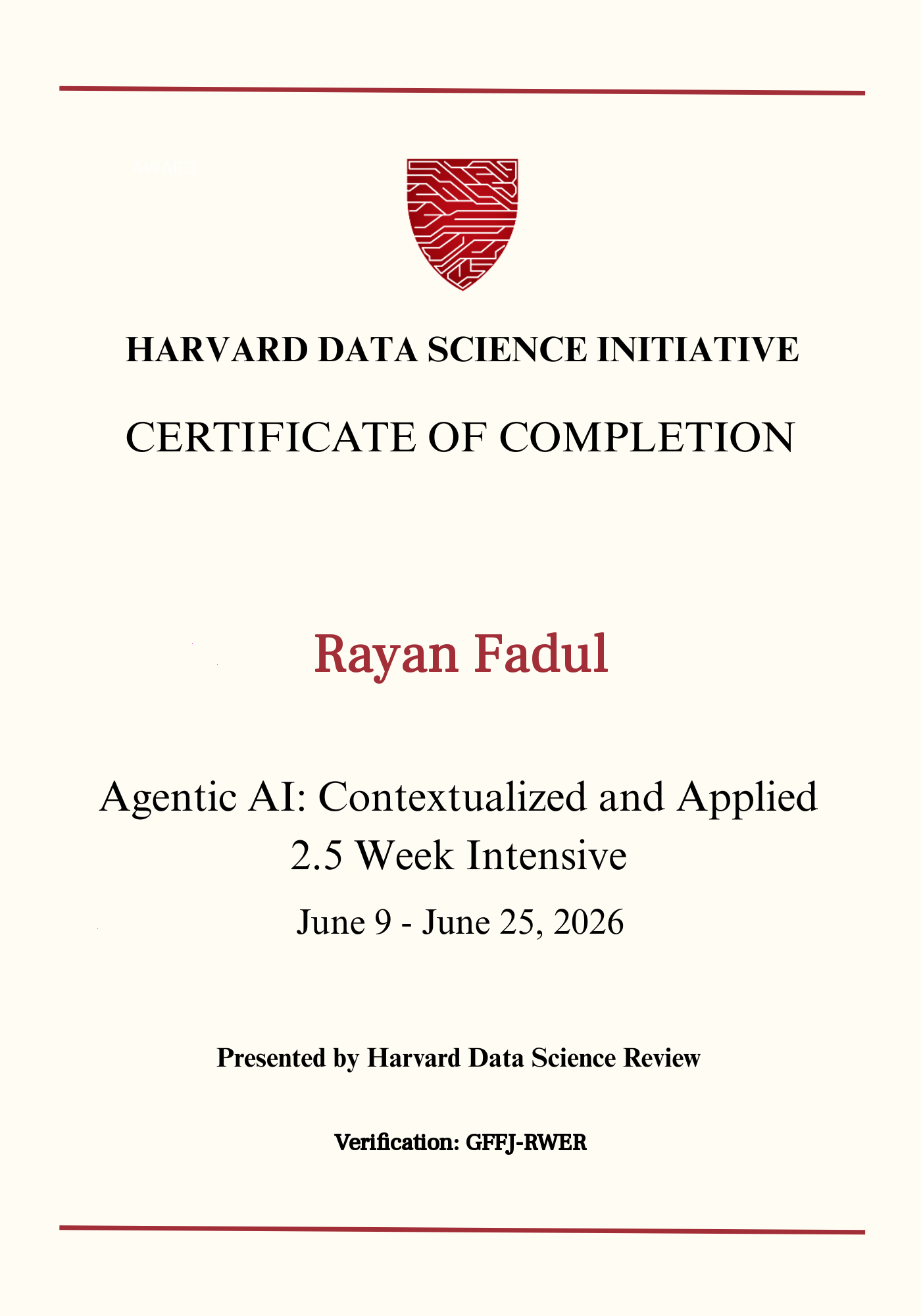 User Certificate