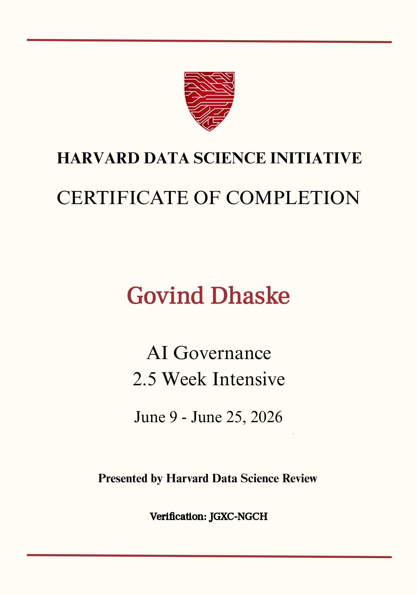 User Certificate