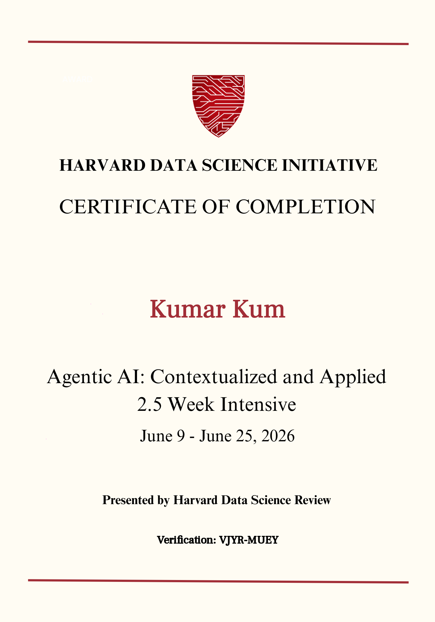 User Certificate