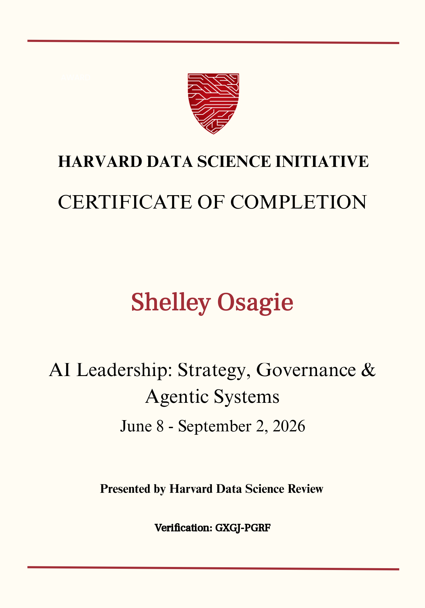 User Certificate