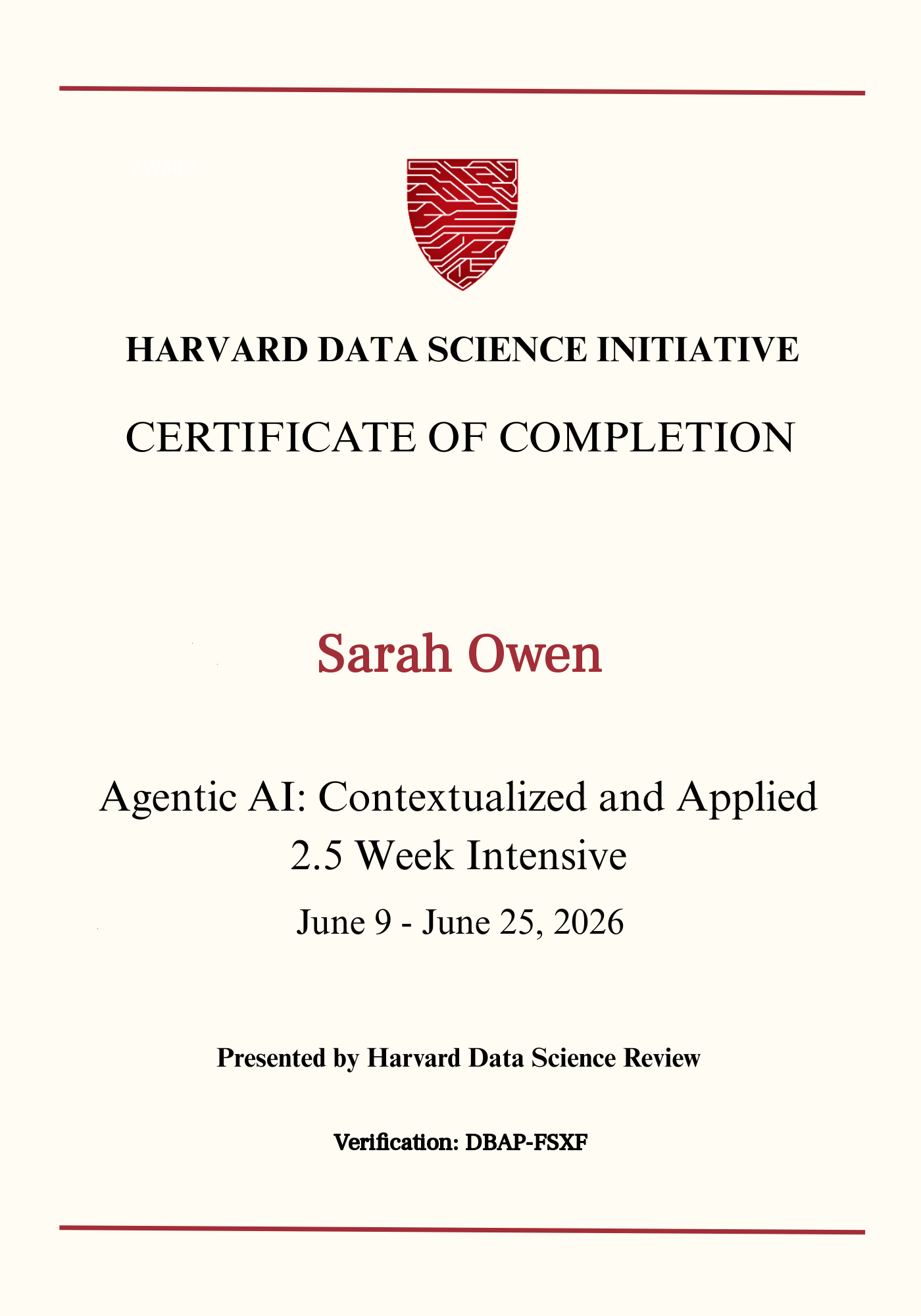 User Certificate