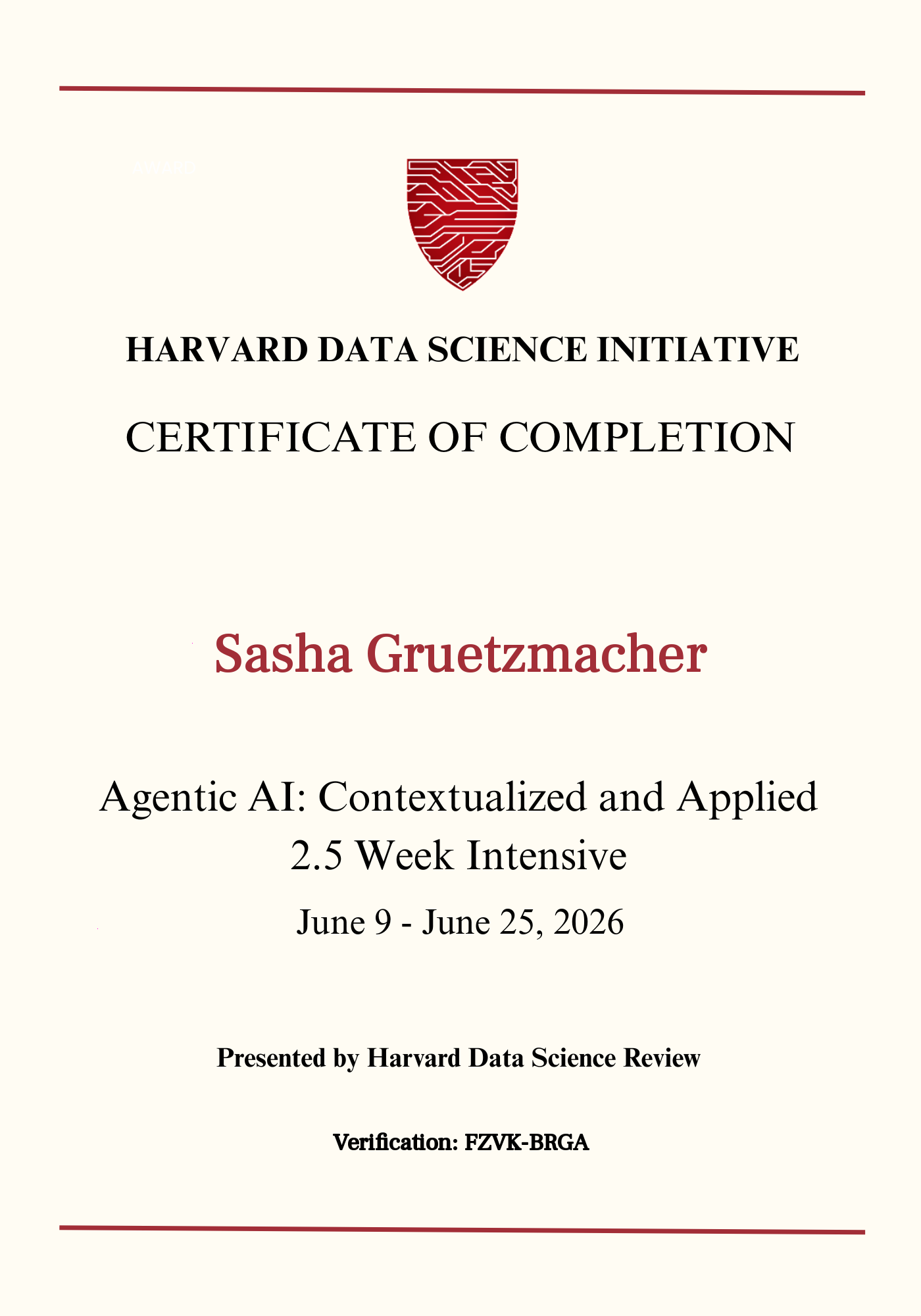 User Certificate