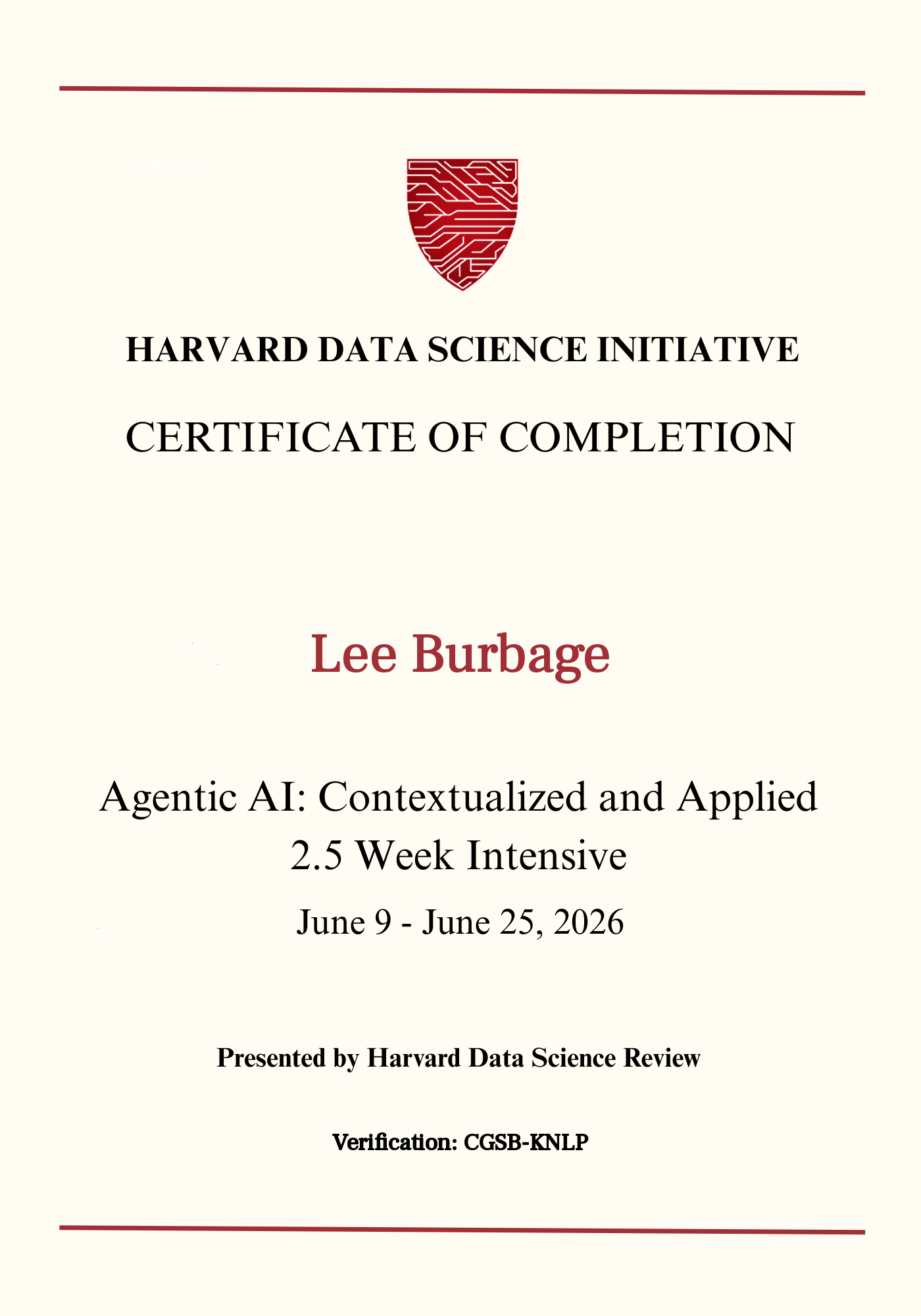 User Certificate