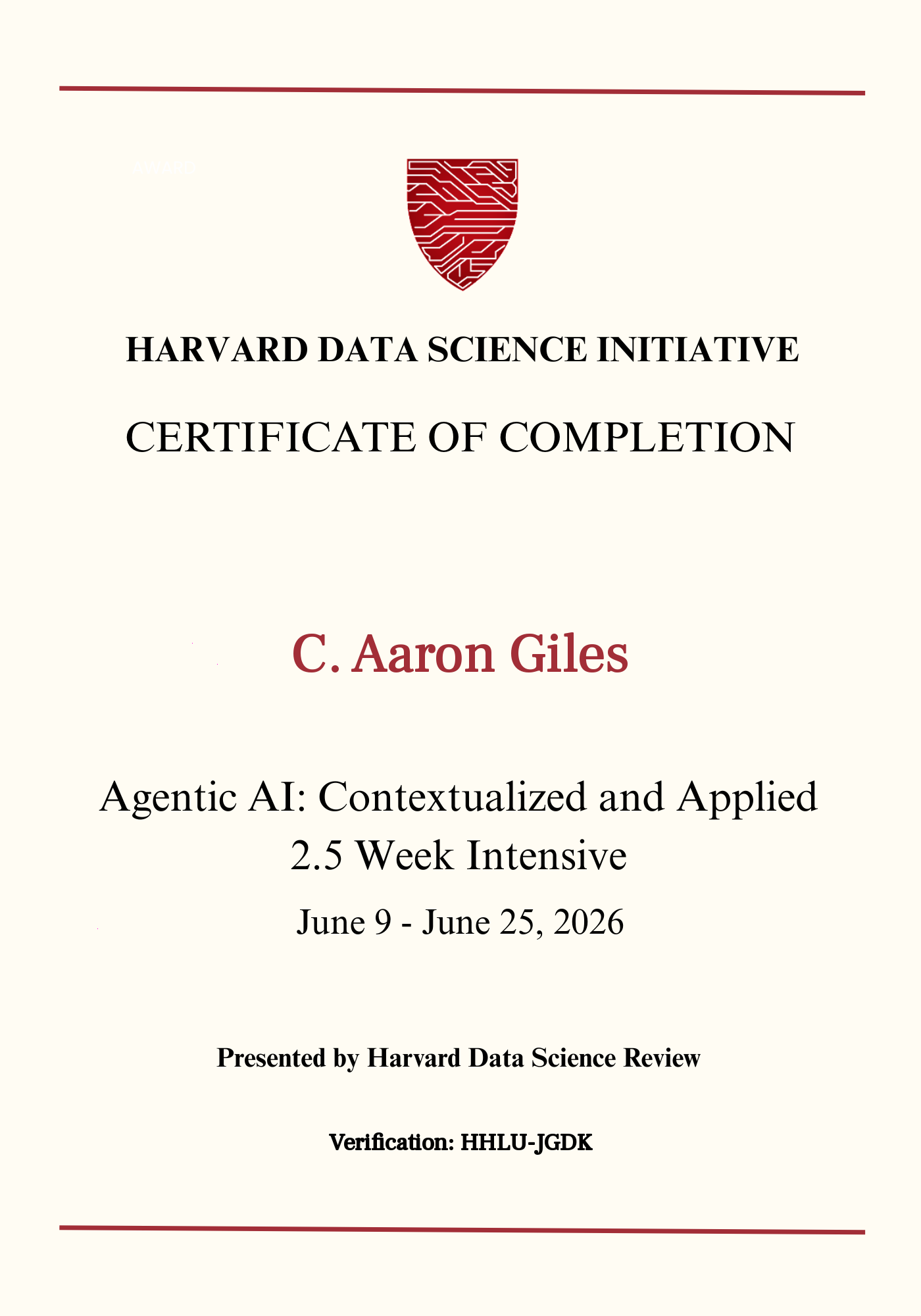 User Certificate