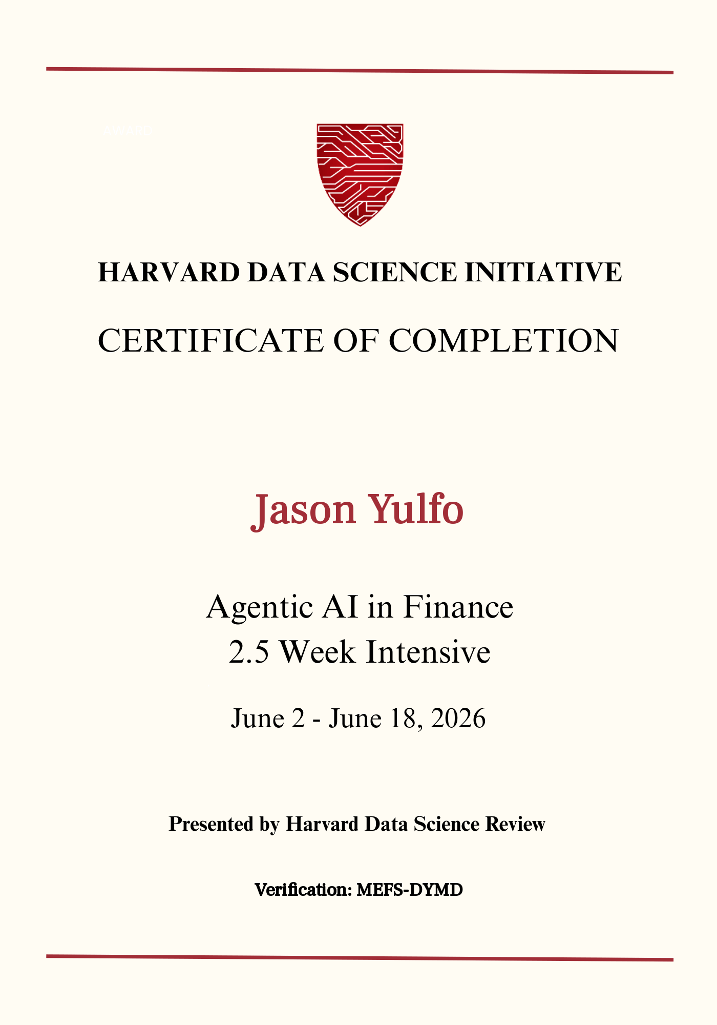 User Certificate