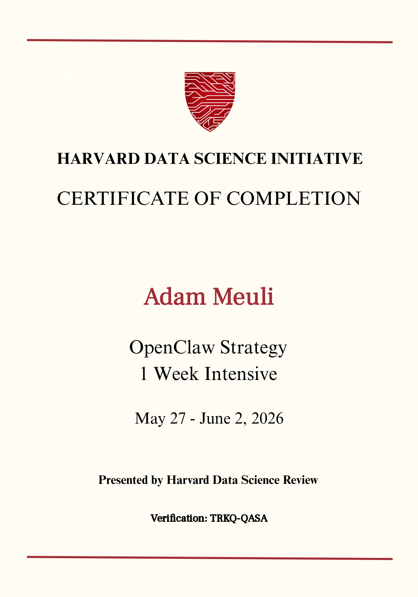 User Certificate