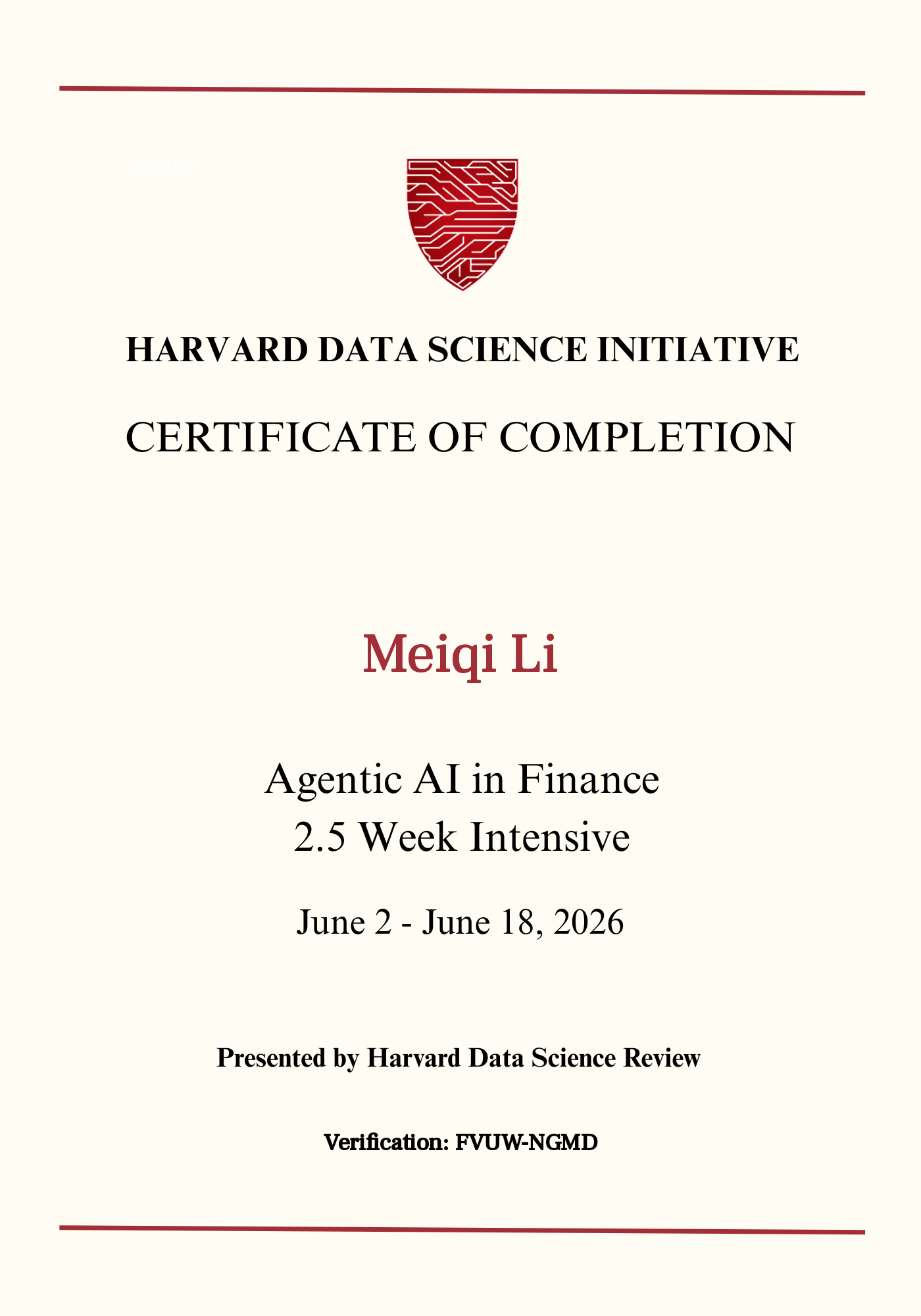 User Certificate