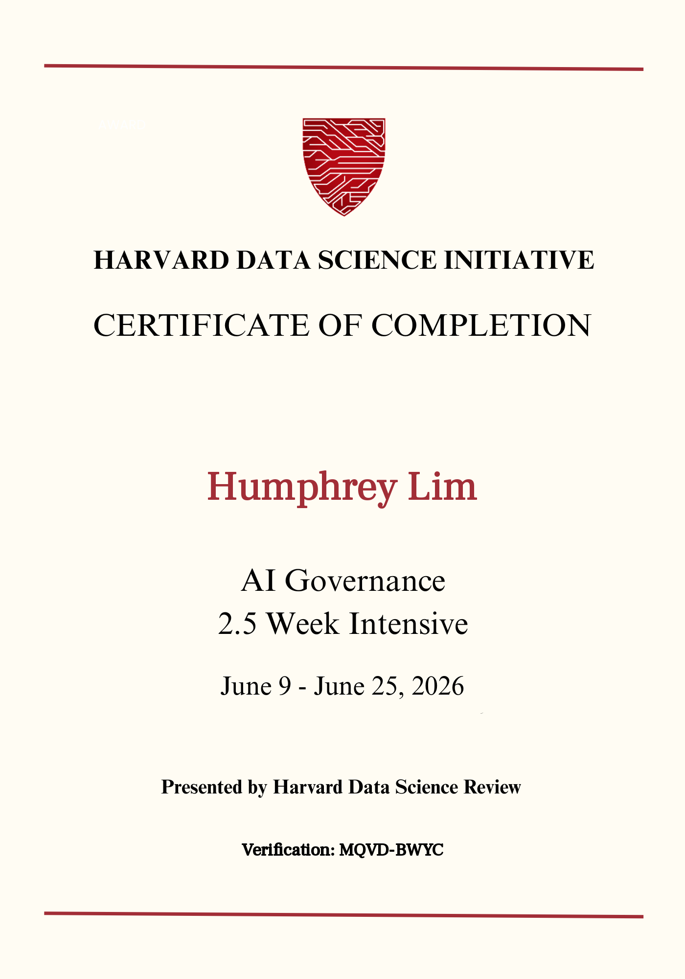 User Certificate