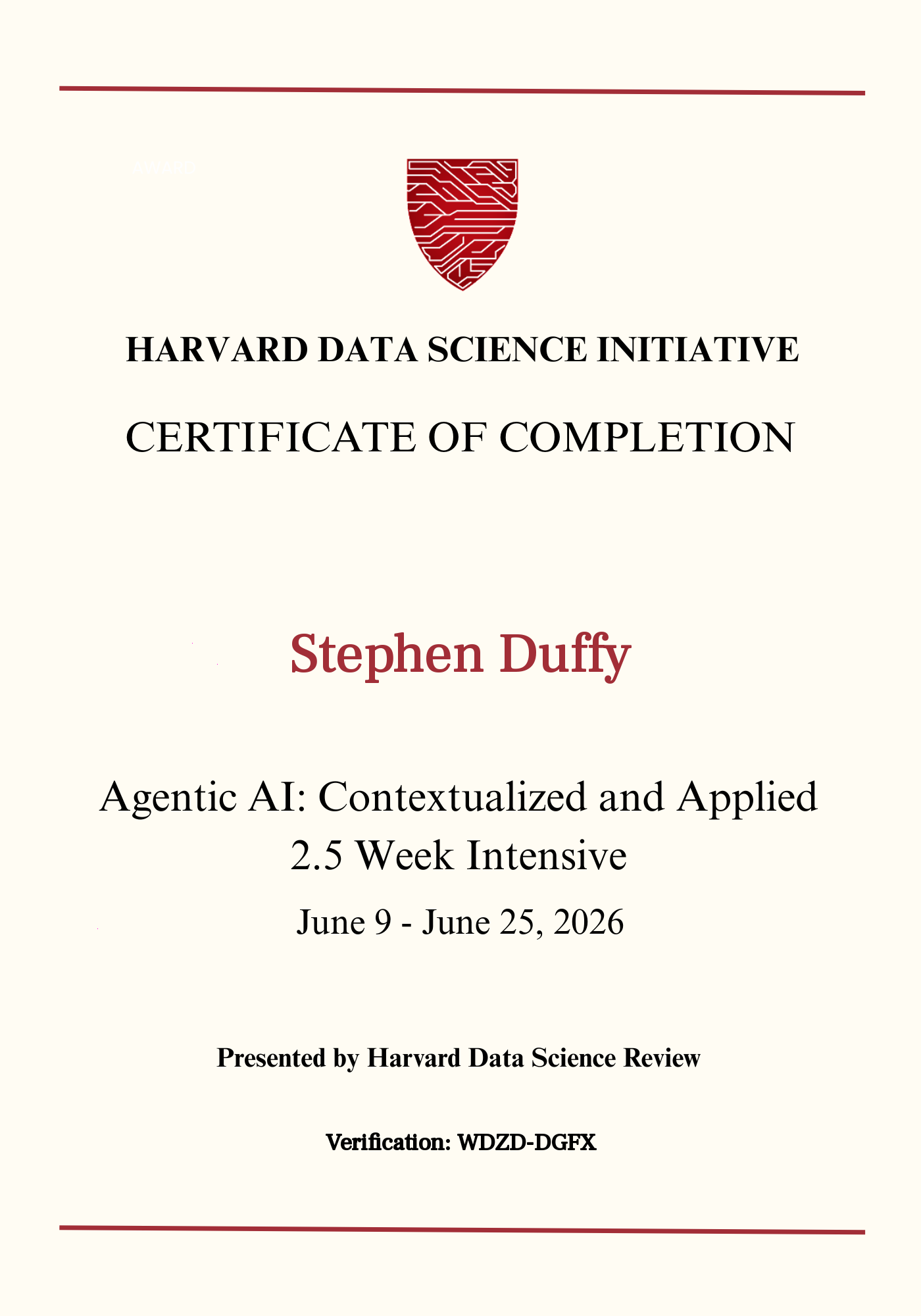 User Certificate