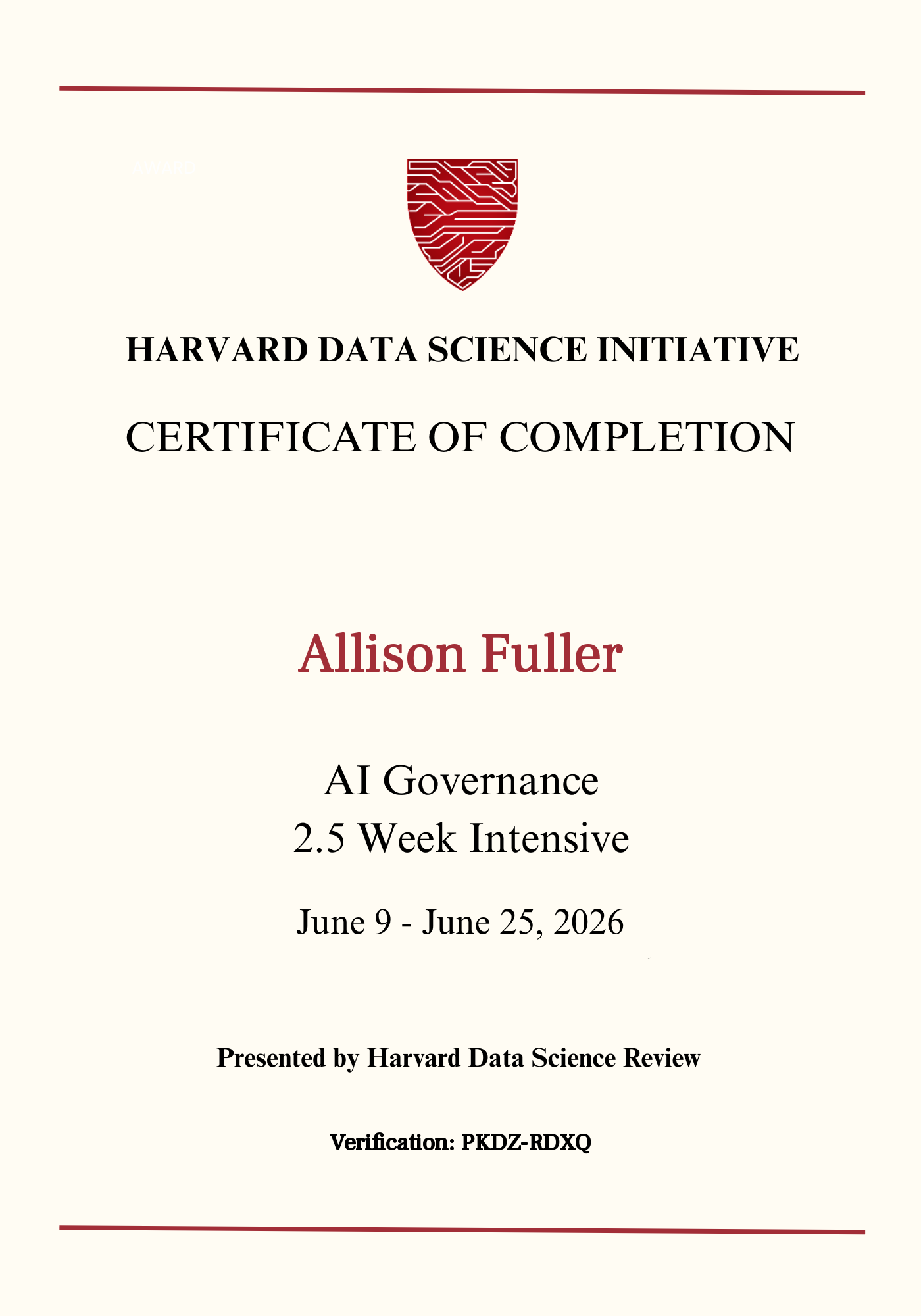 User Certificate
