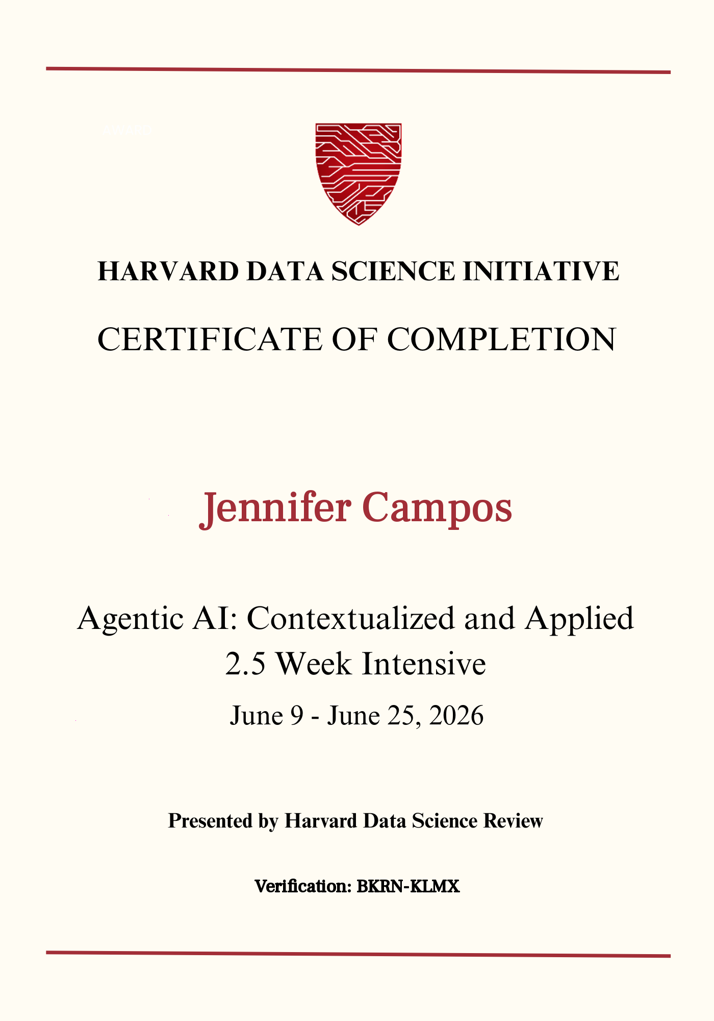 User Certificate