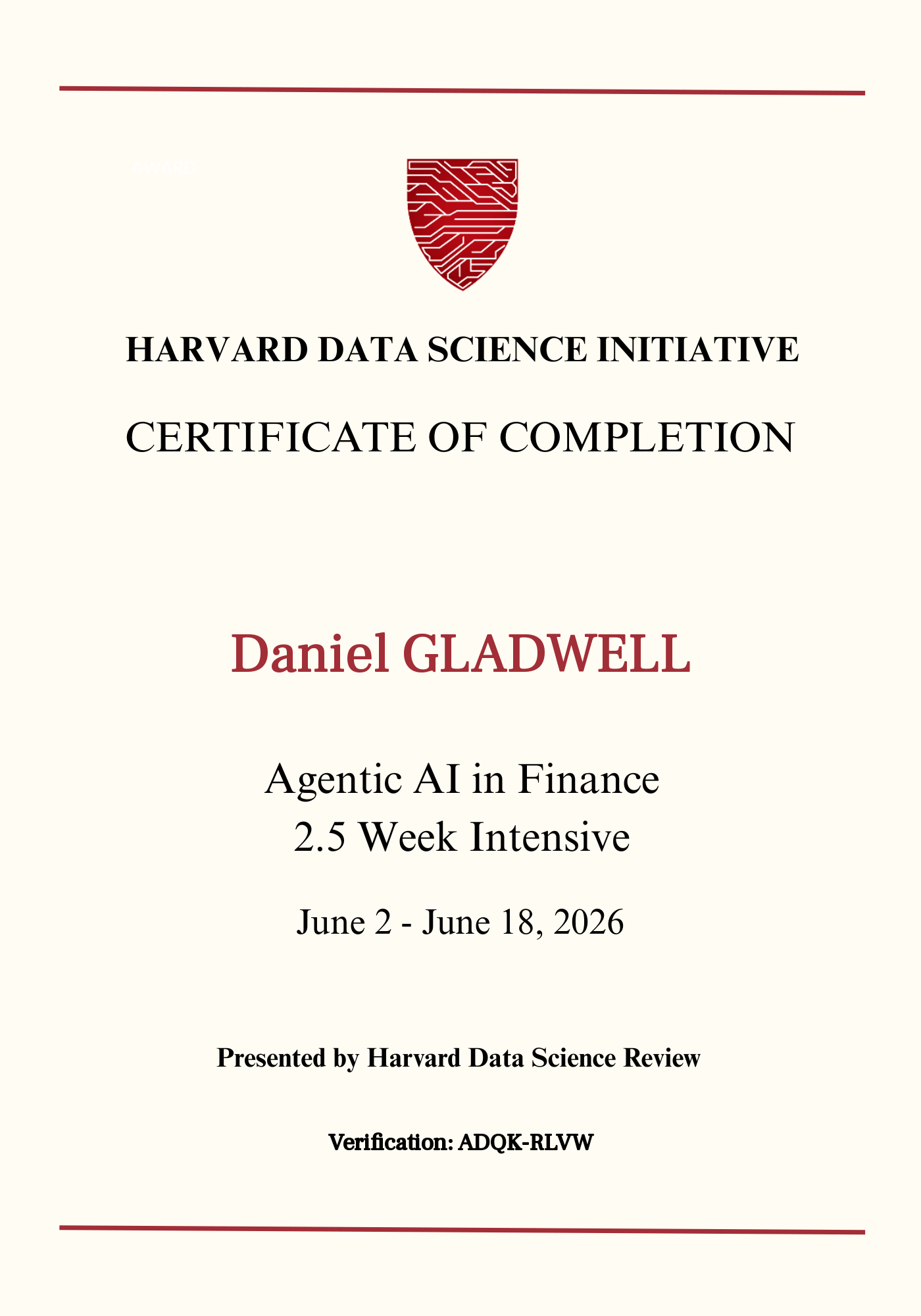User Certificate