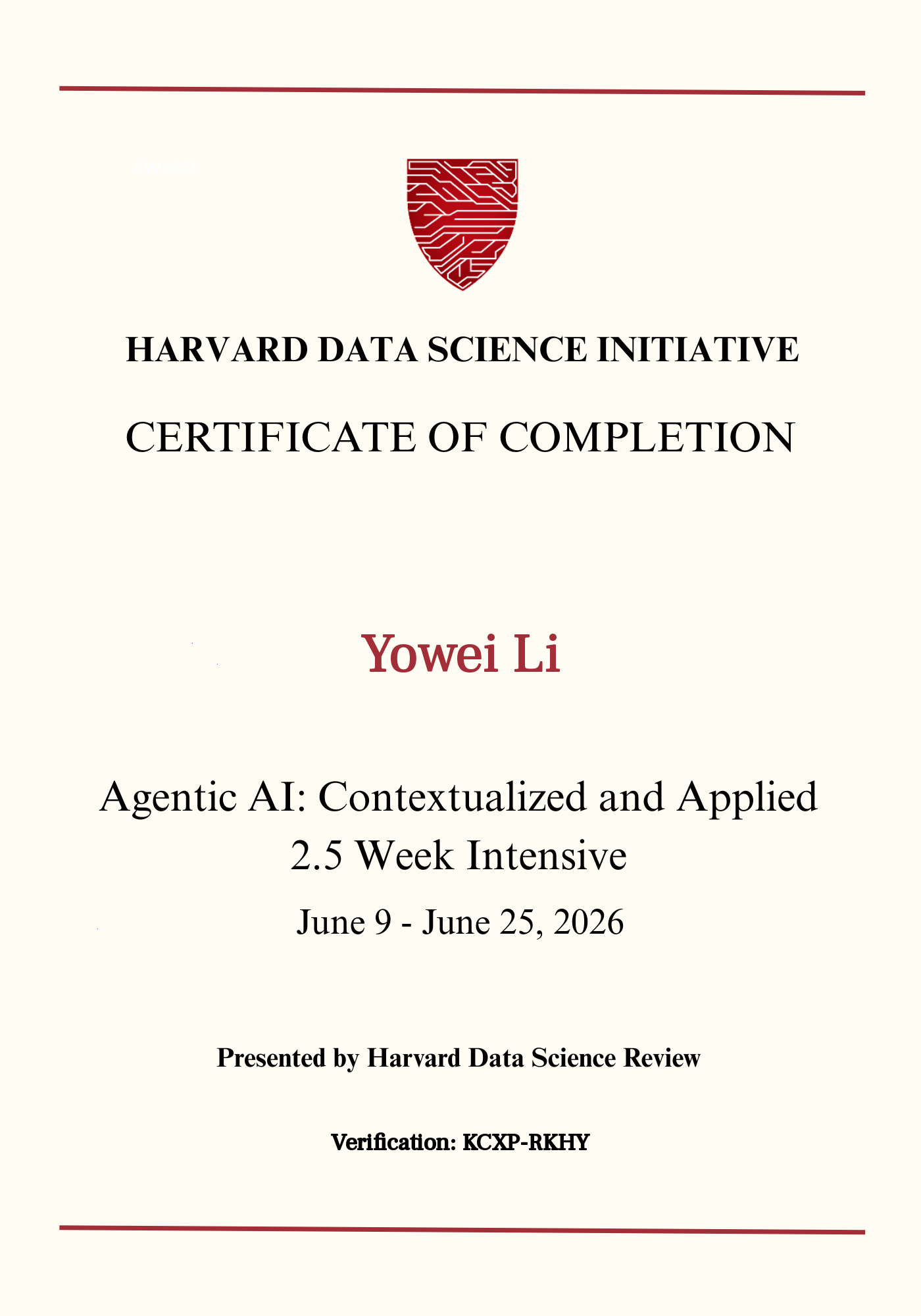User Certificate
