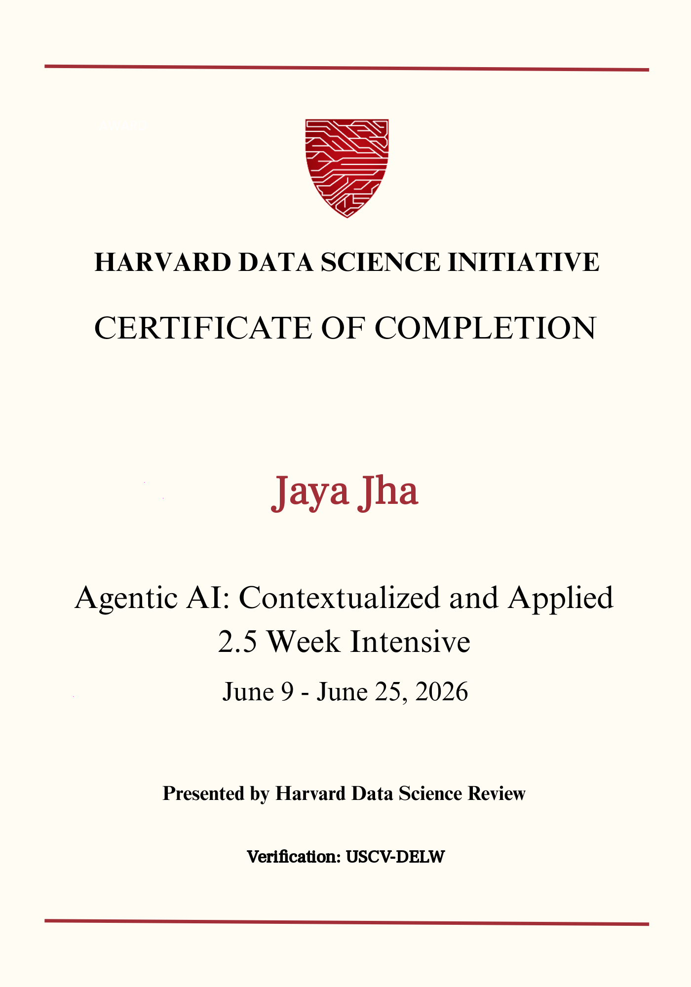 User Certificate