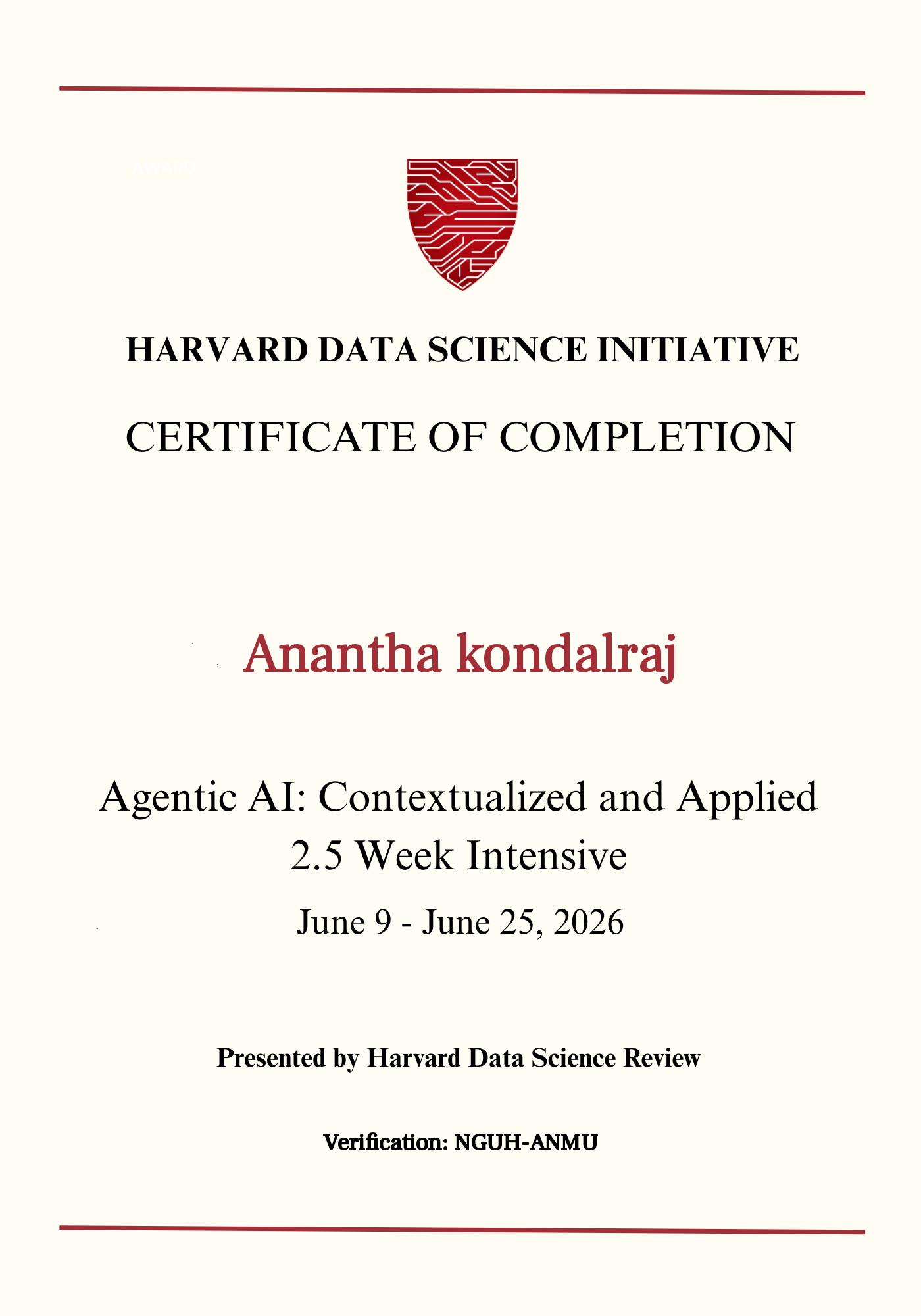 User Certificate