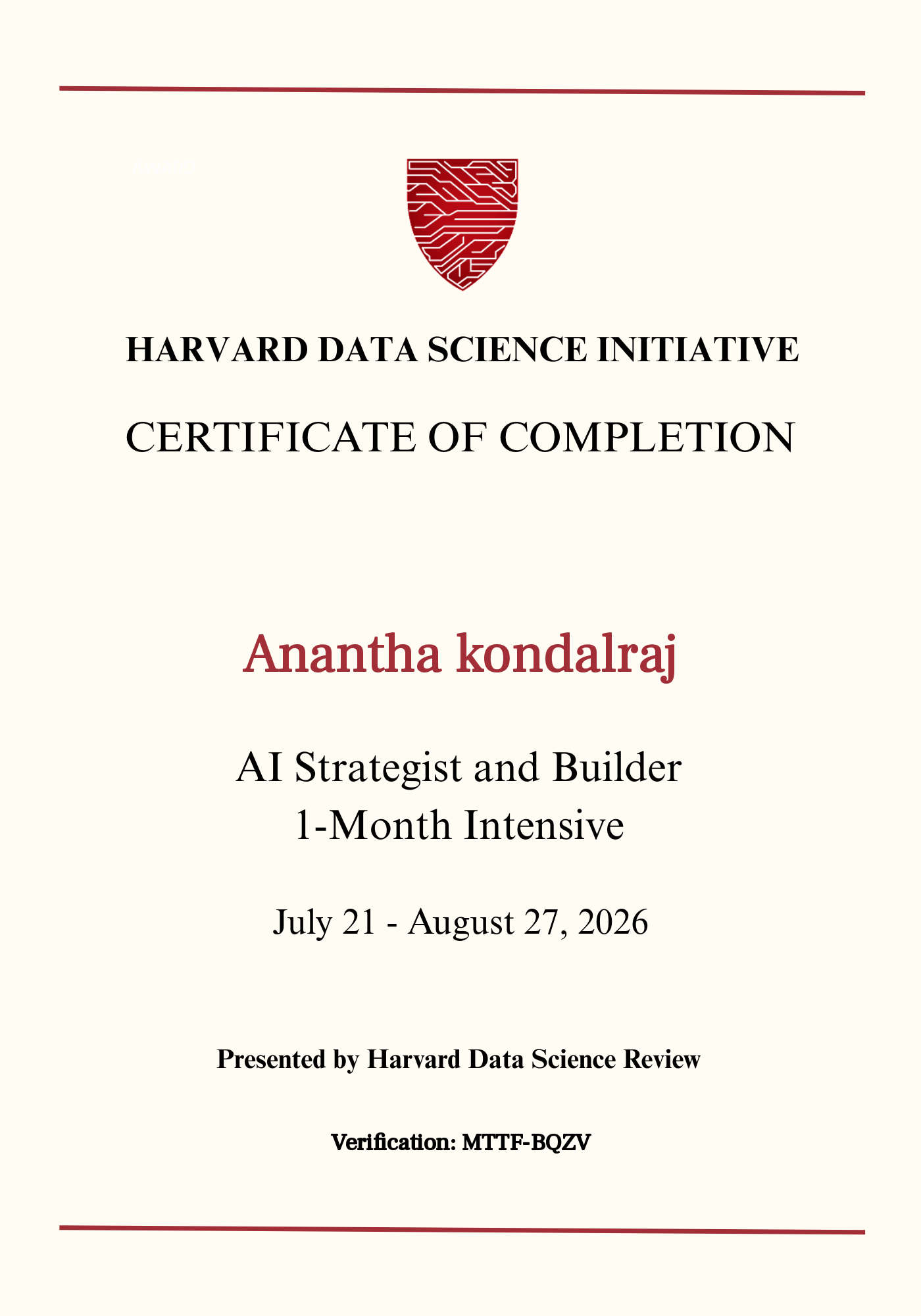 User Certificate