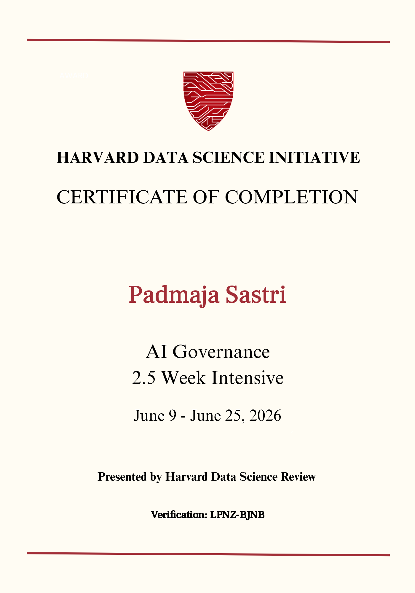 User Certificate