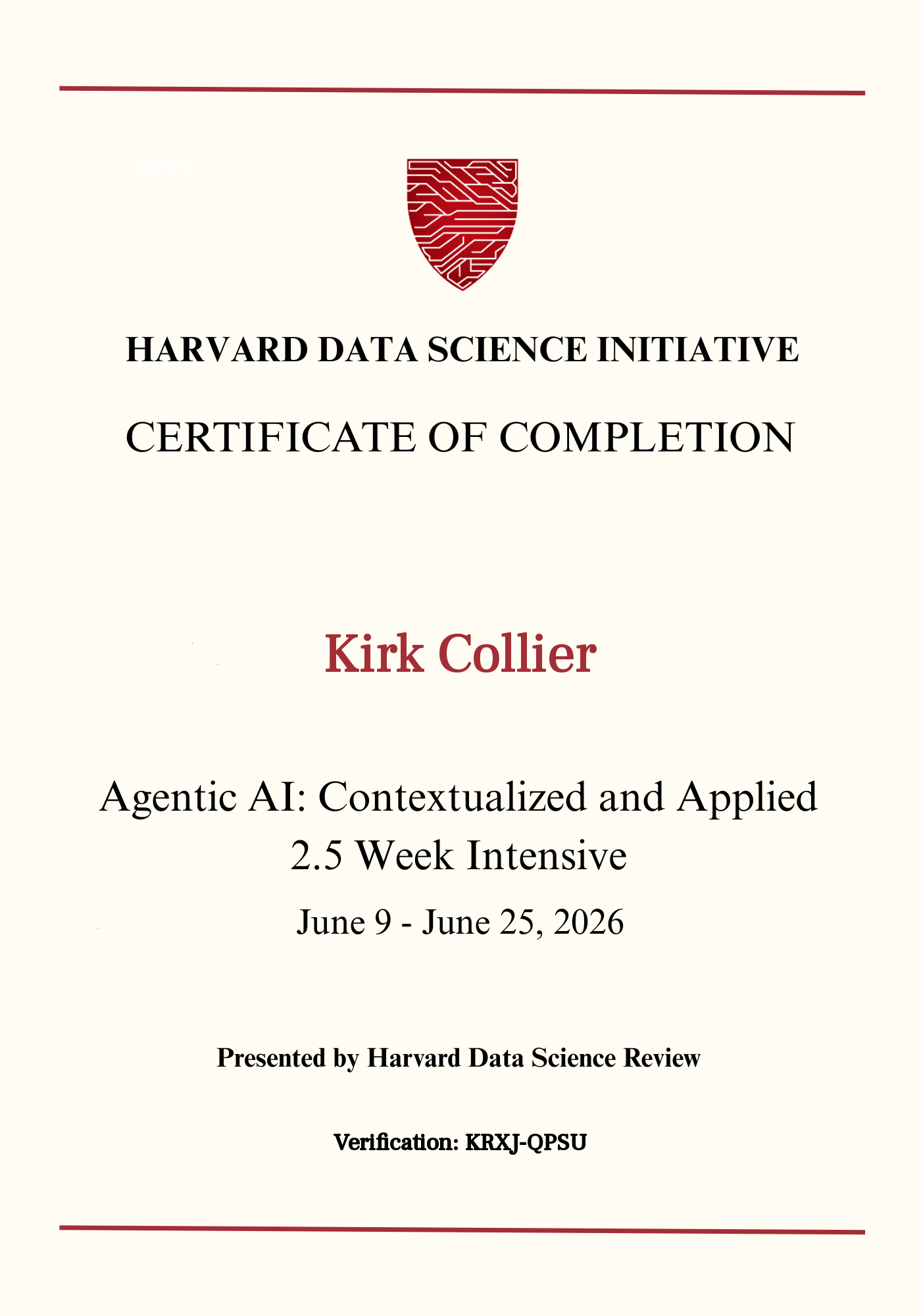User Certificate