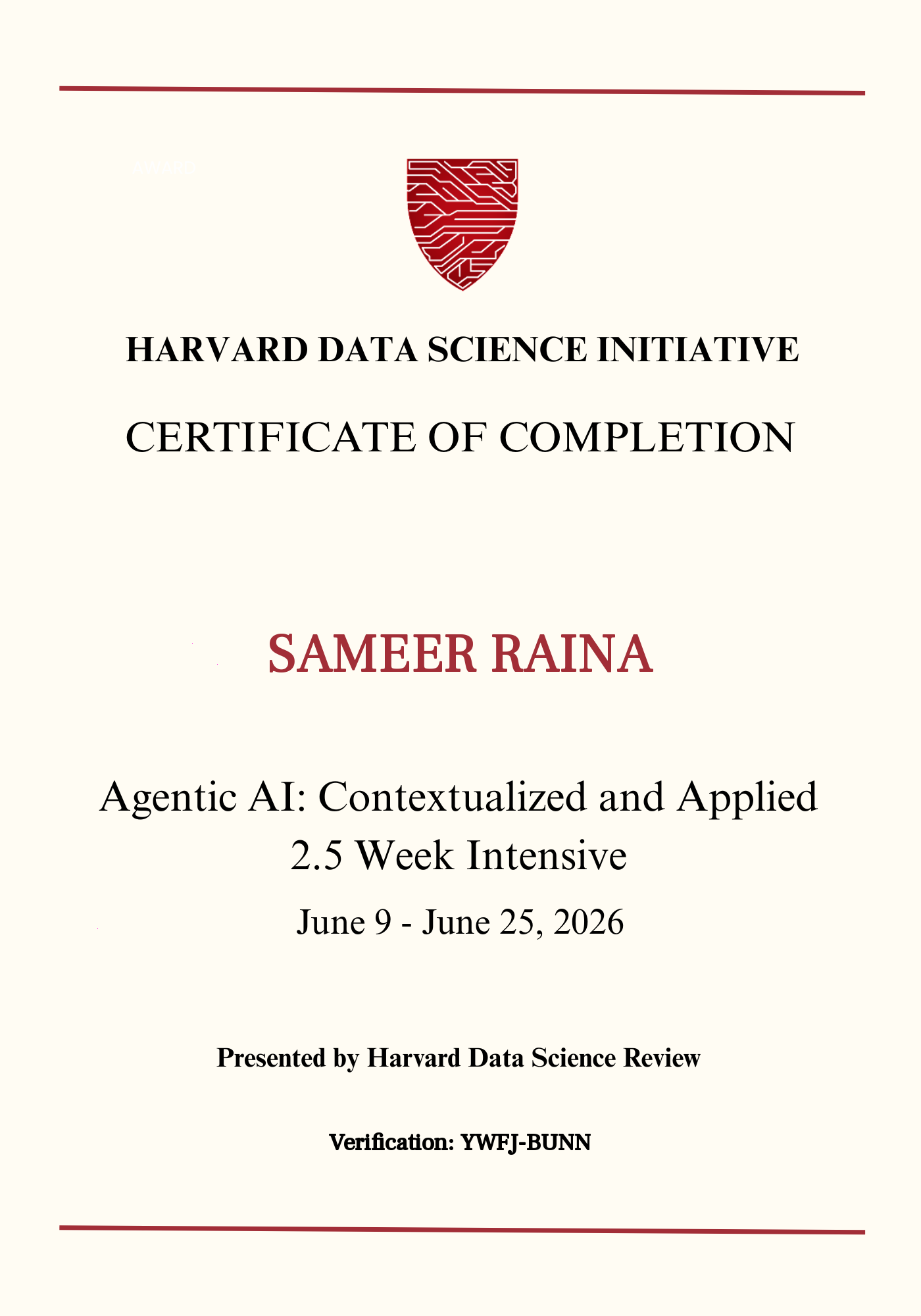 User Certificate