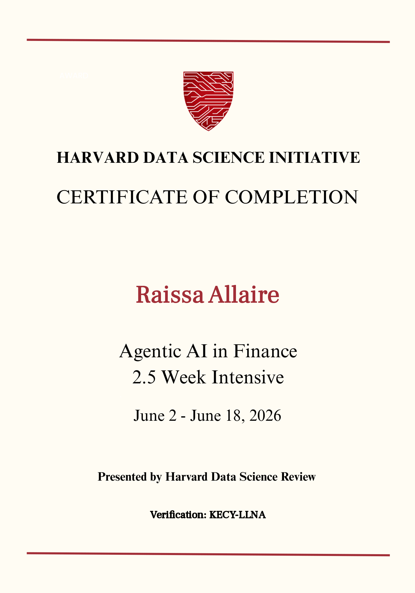 User Certificate