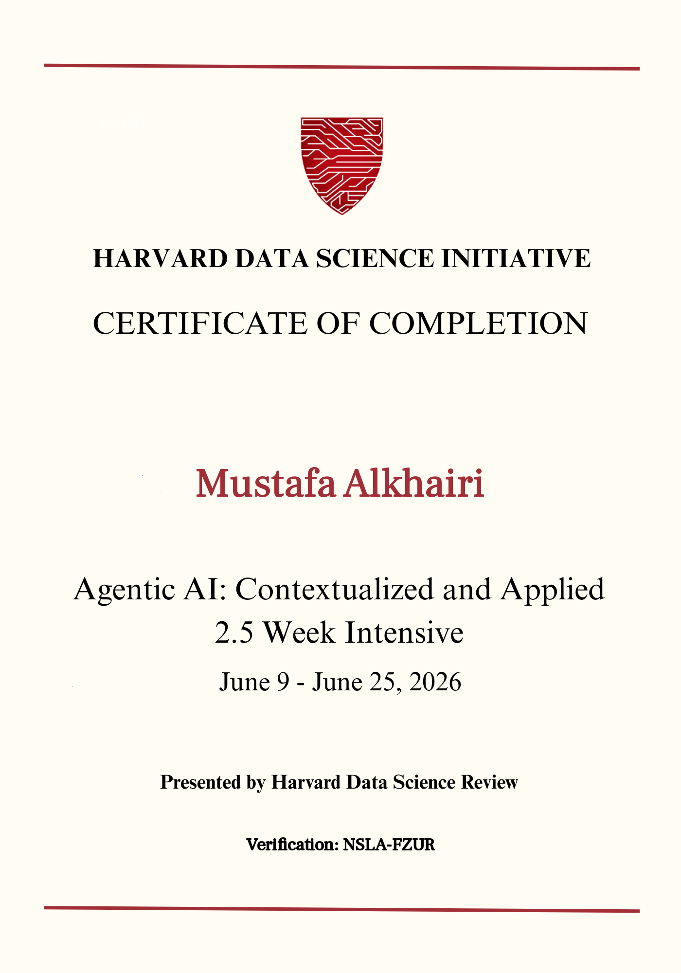 User Certificate