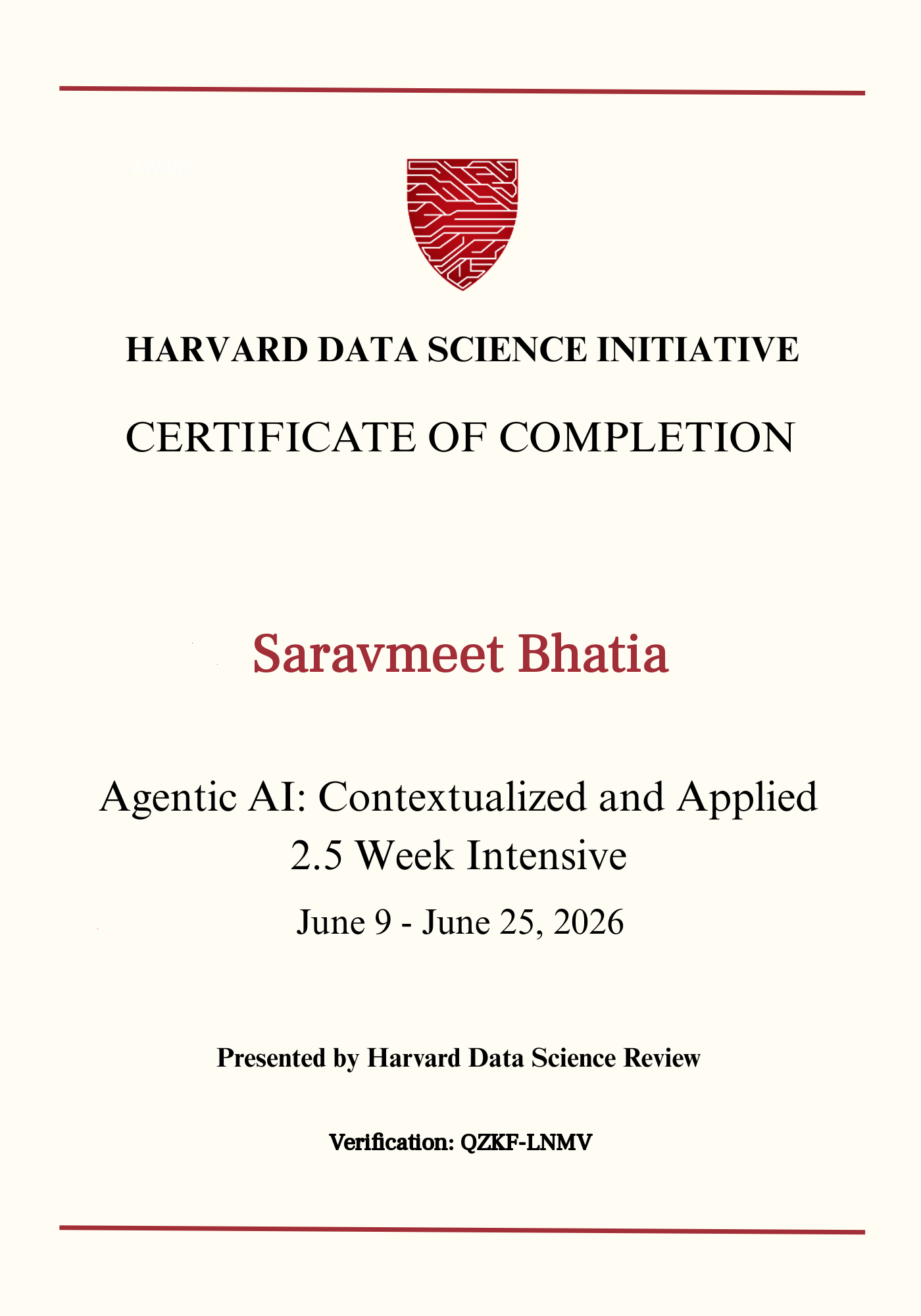 User Certificate