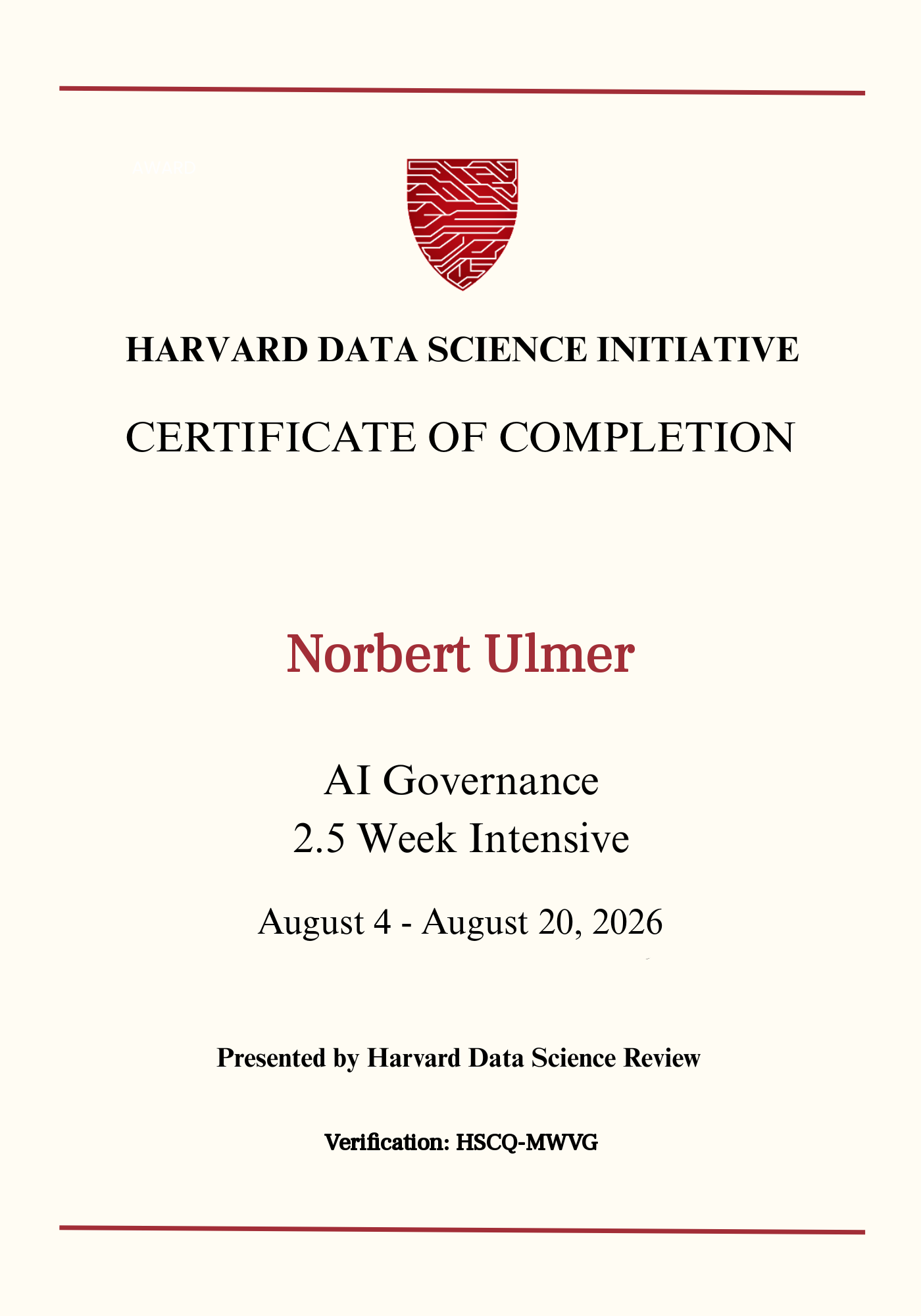 User Certificate