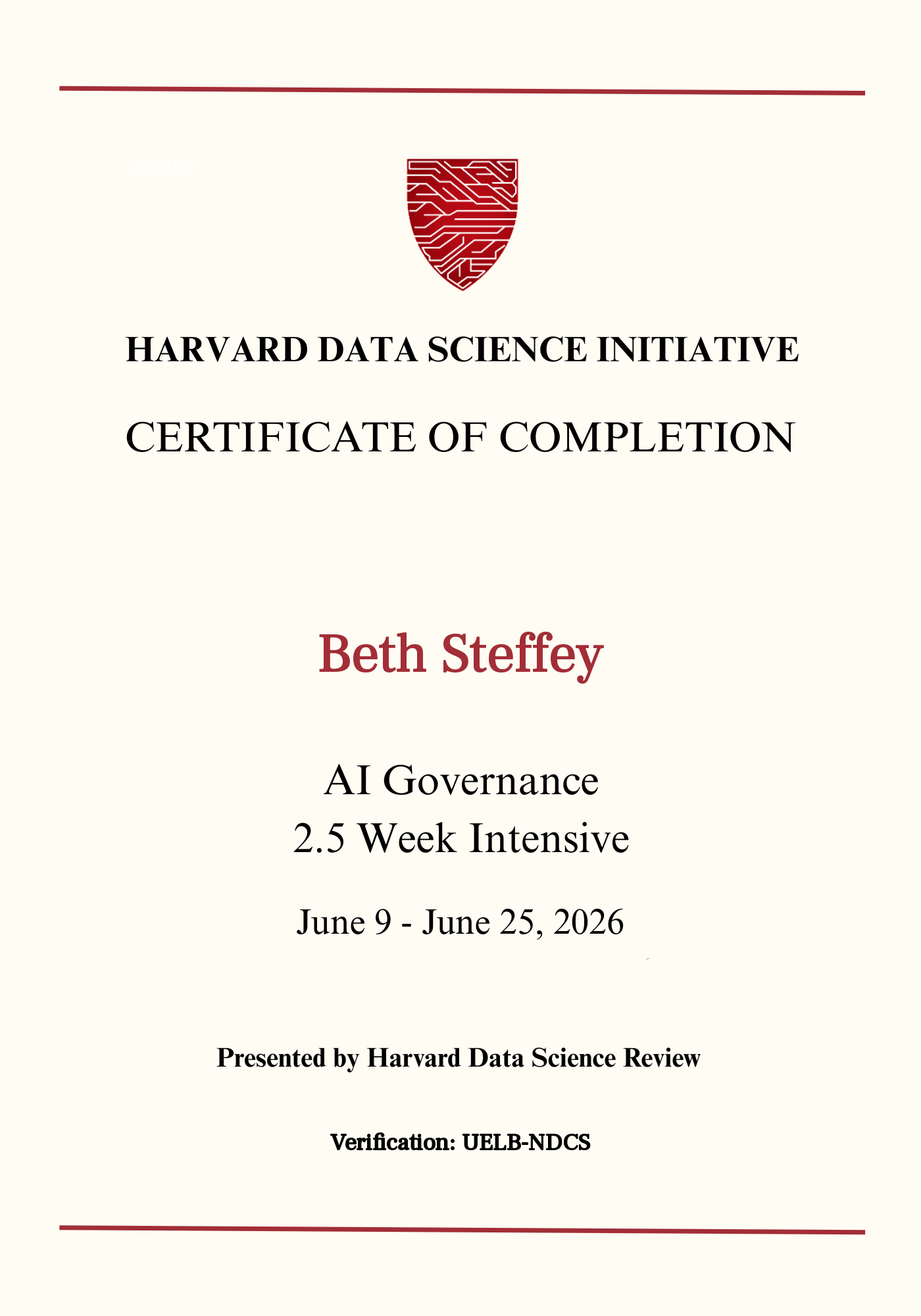 User Certificate