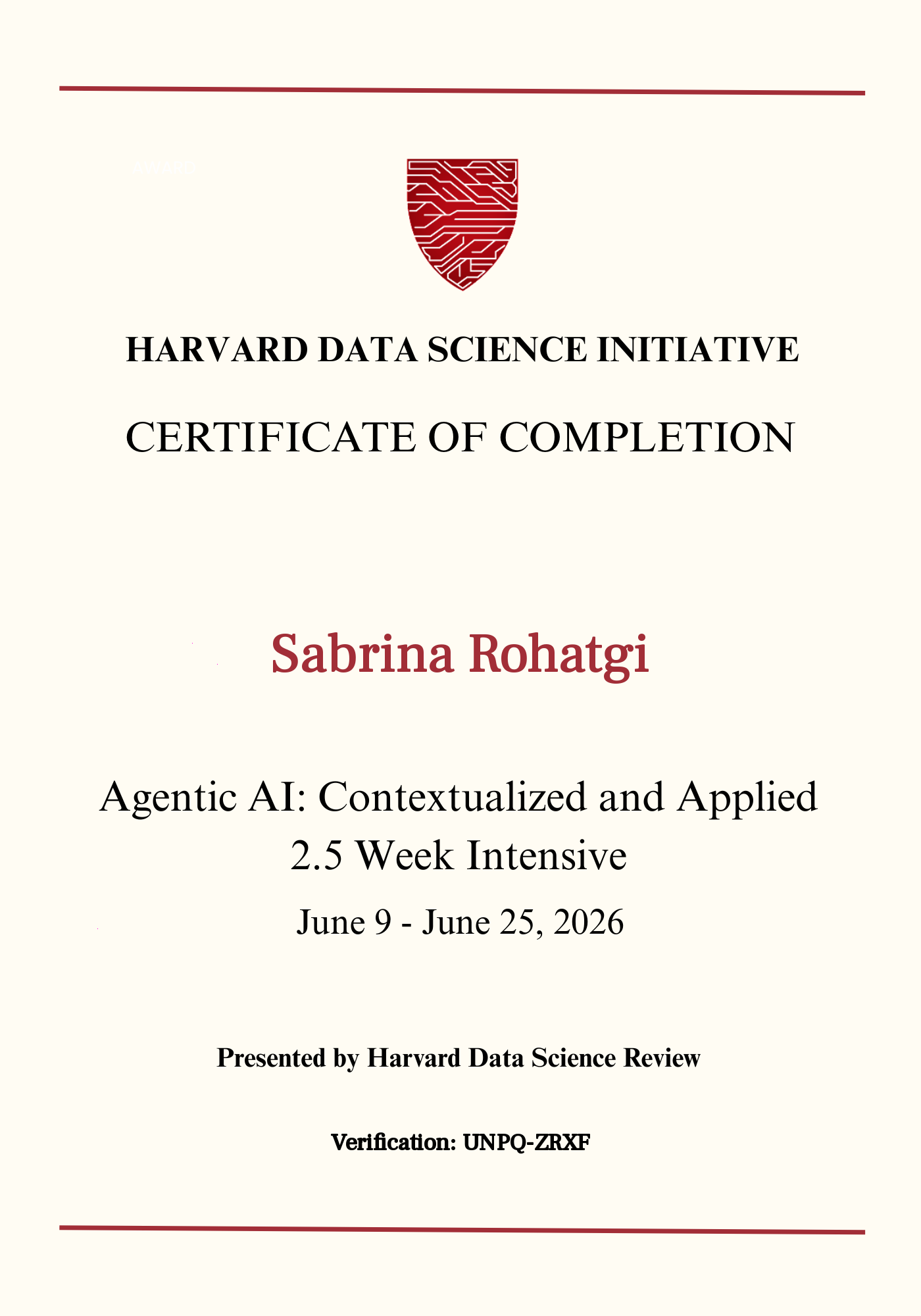 User Certificate