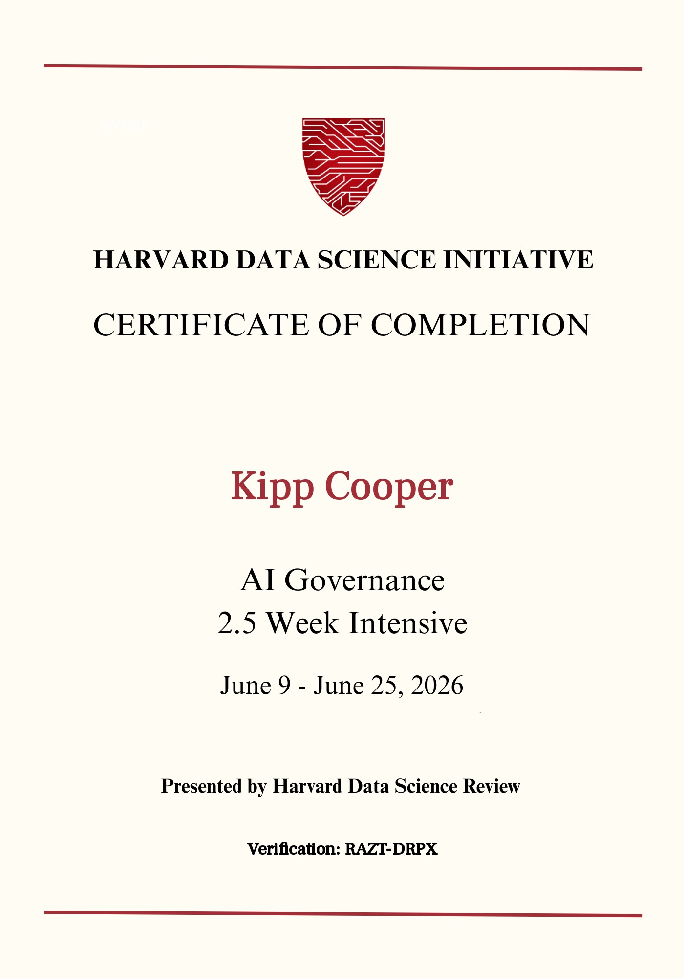User Certificate