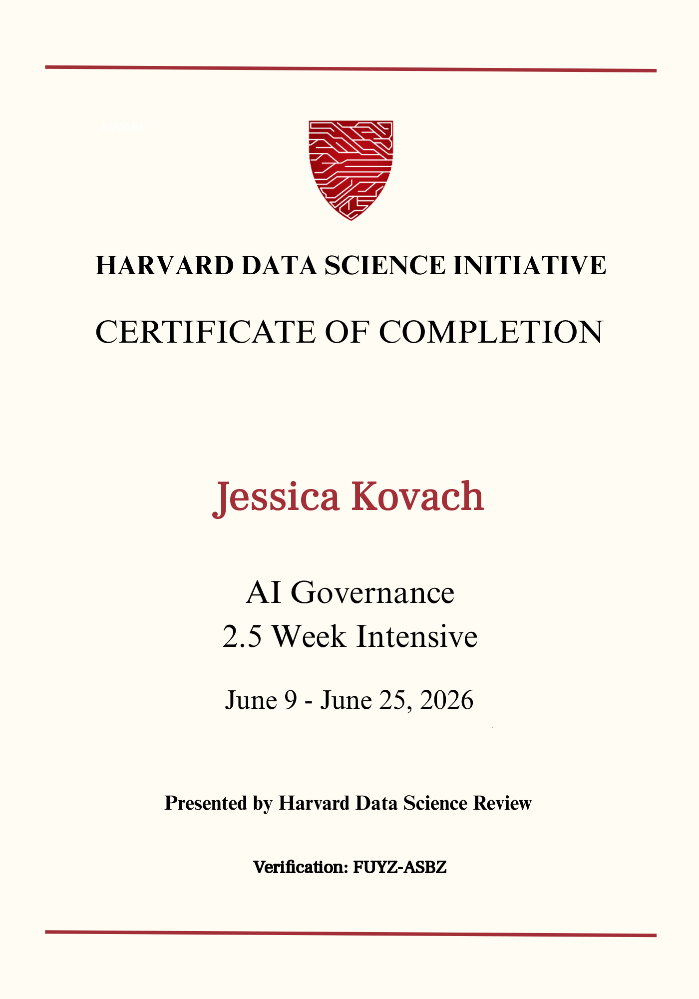 User Certificate