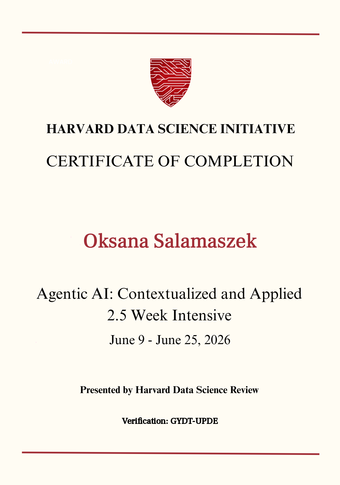 User Certificate