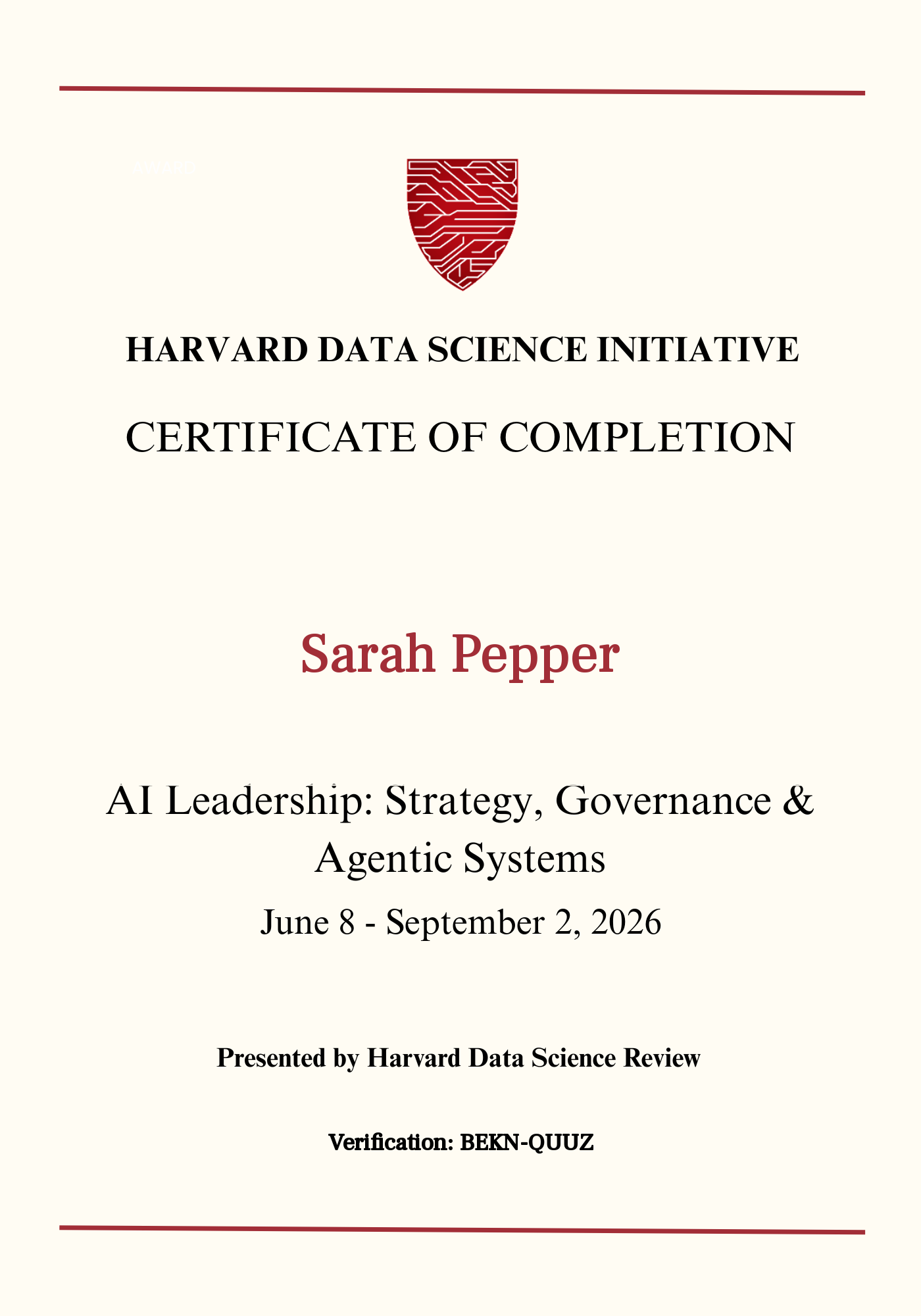 User Certificate