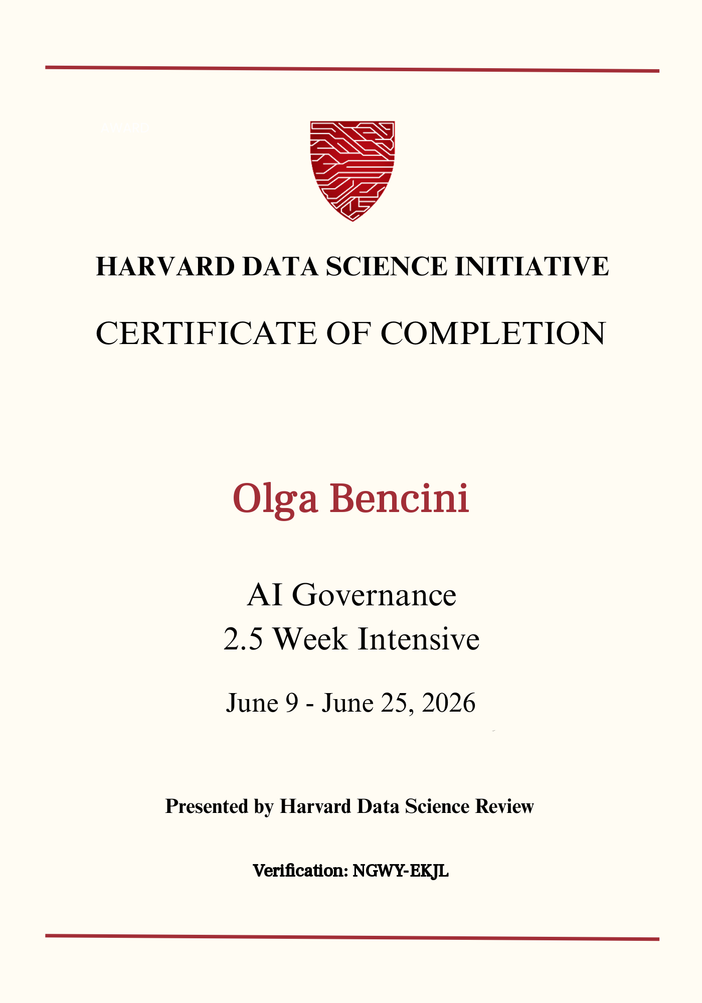 User Certificate