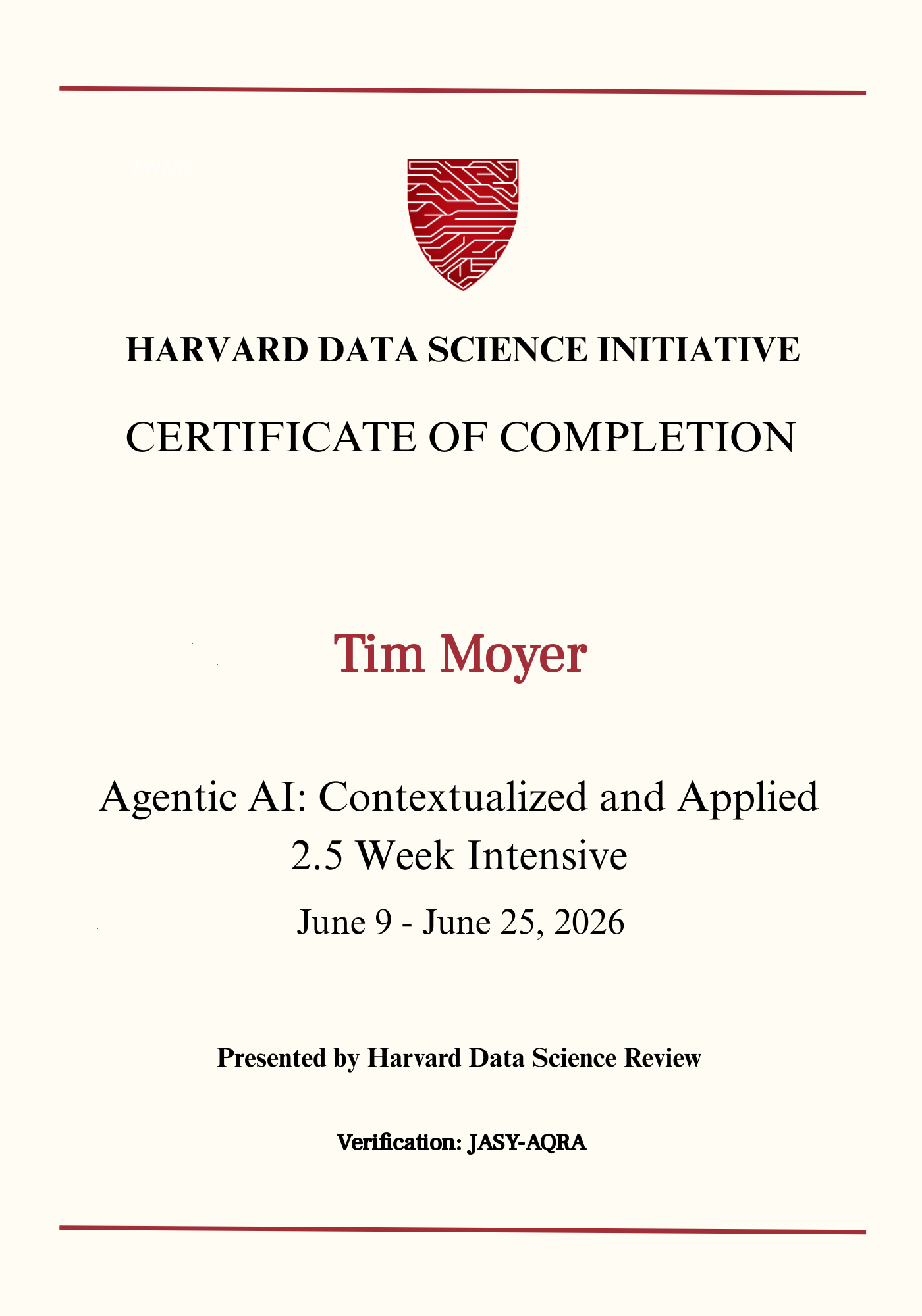 User Certificate