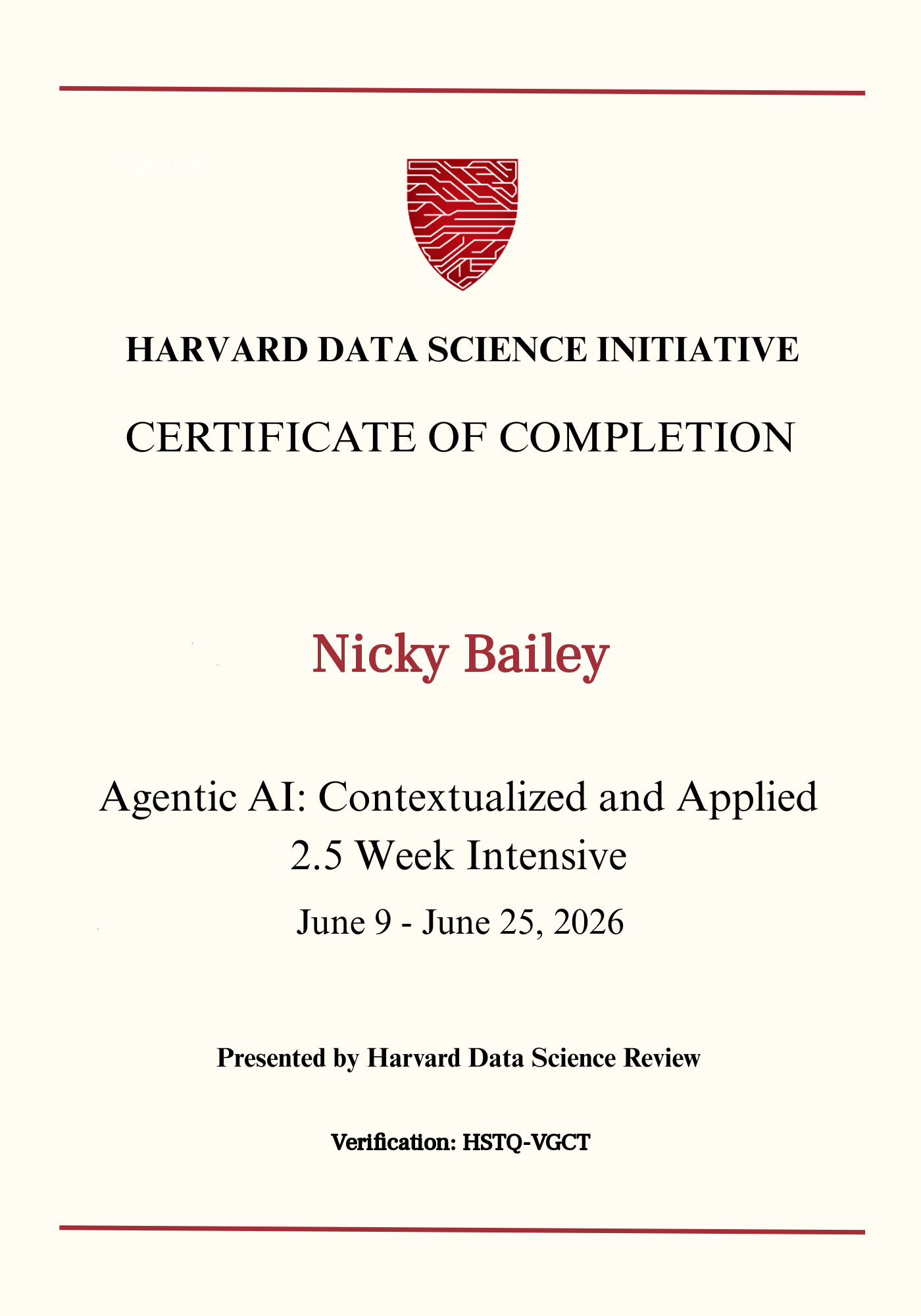 User Certificate