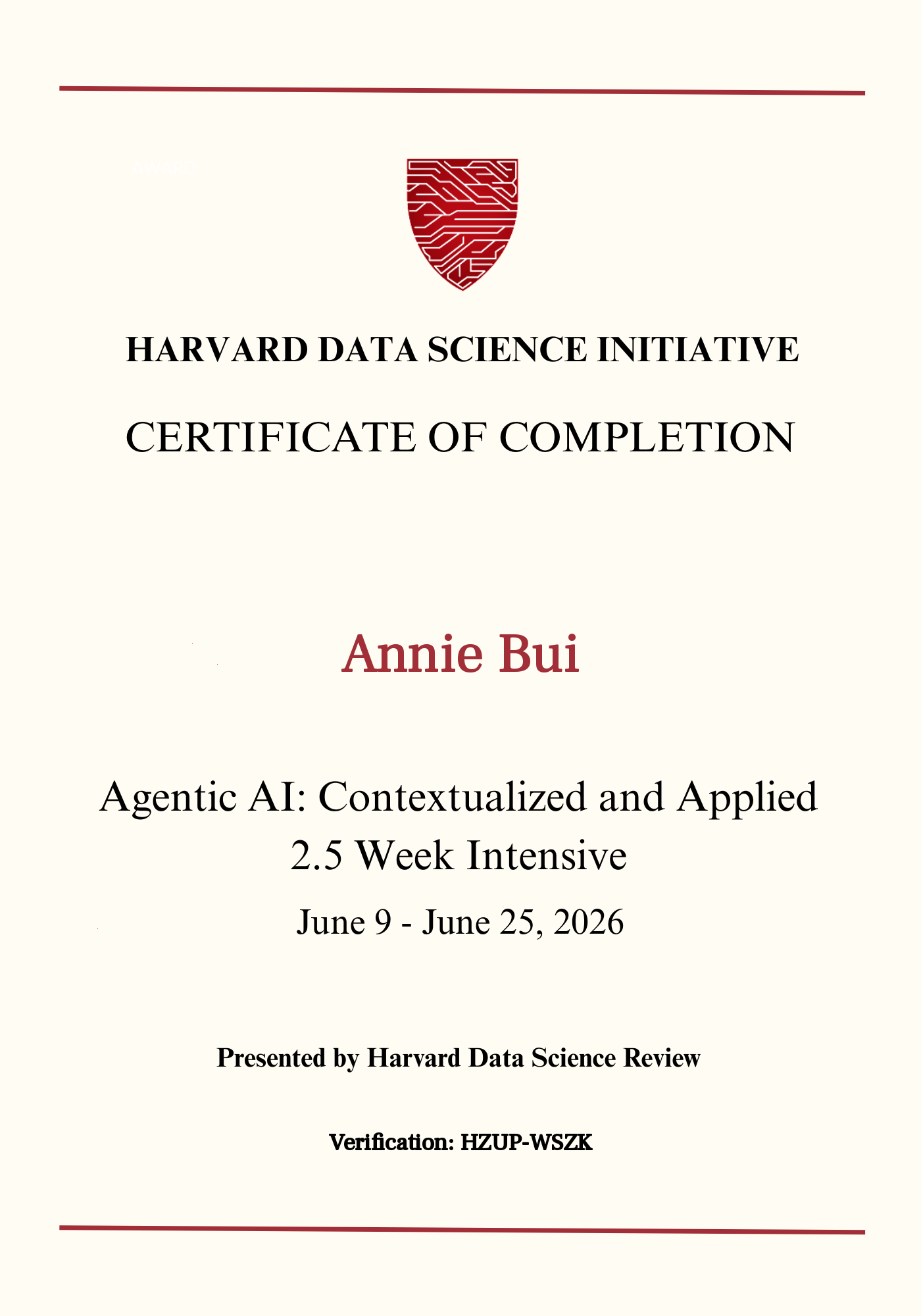 User Certificate