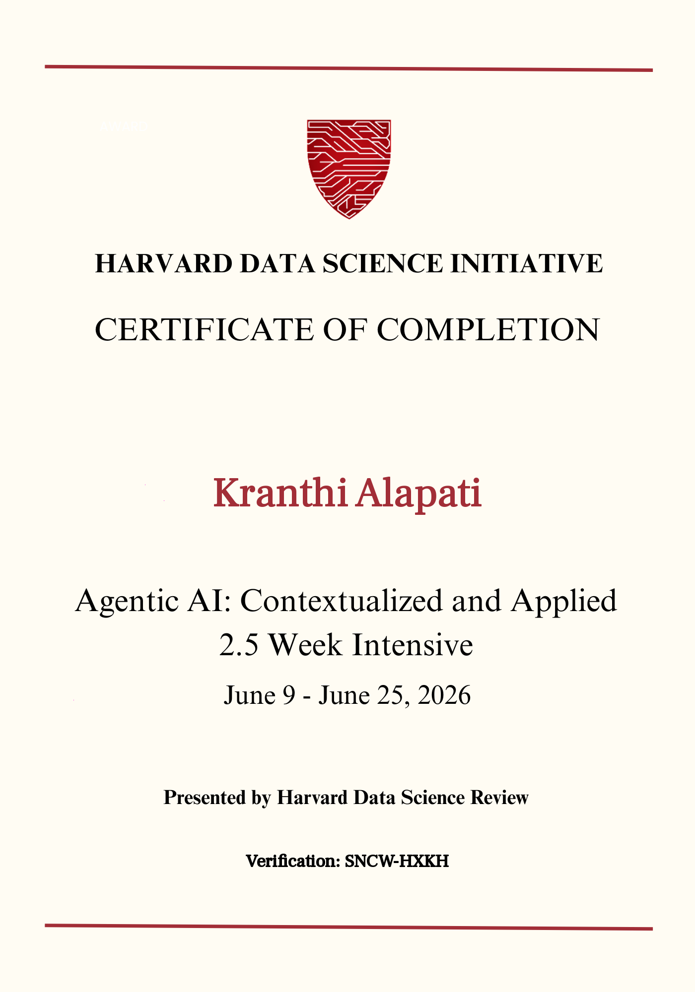 User Certificate