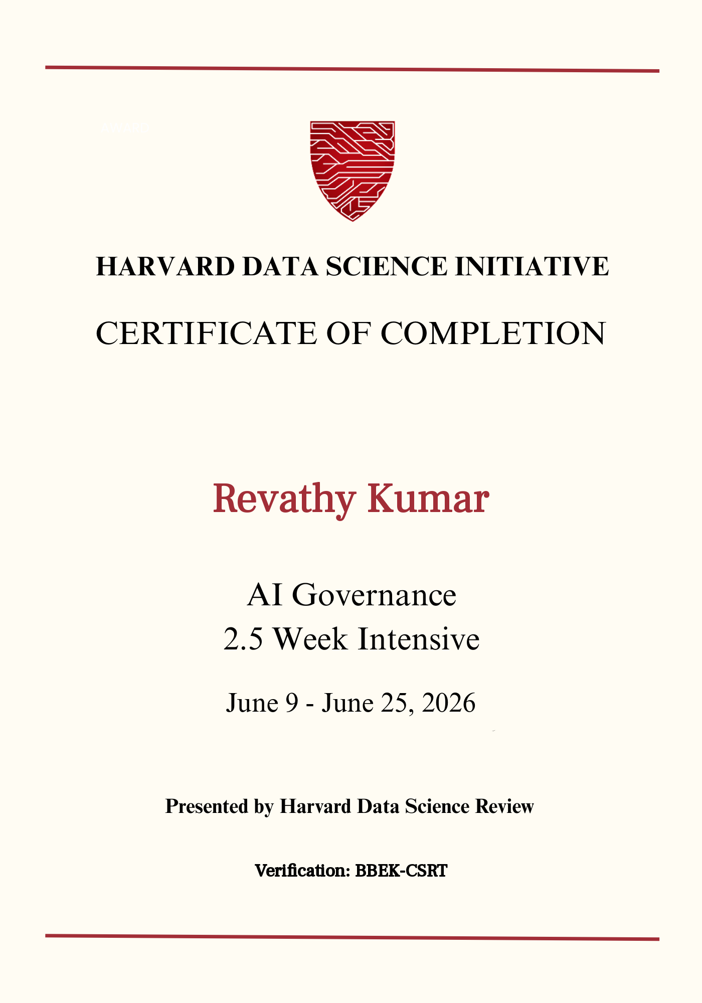 User Certificate