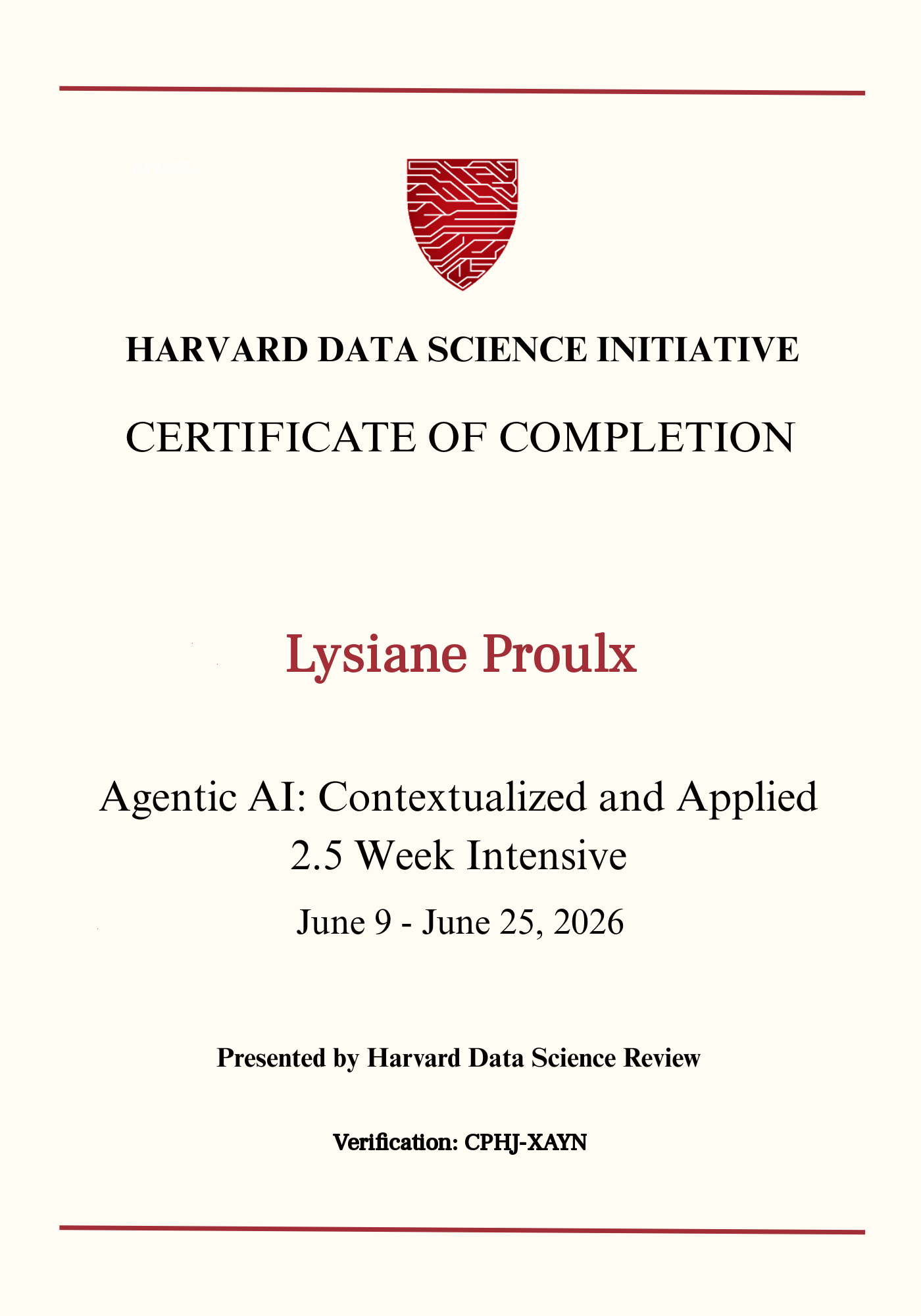 User Certificate