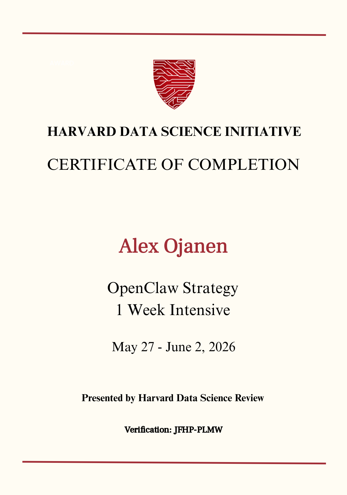 User Certificate