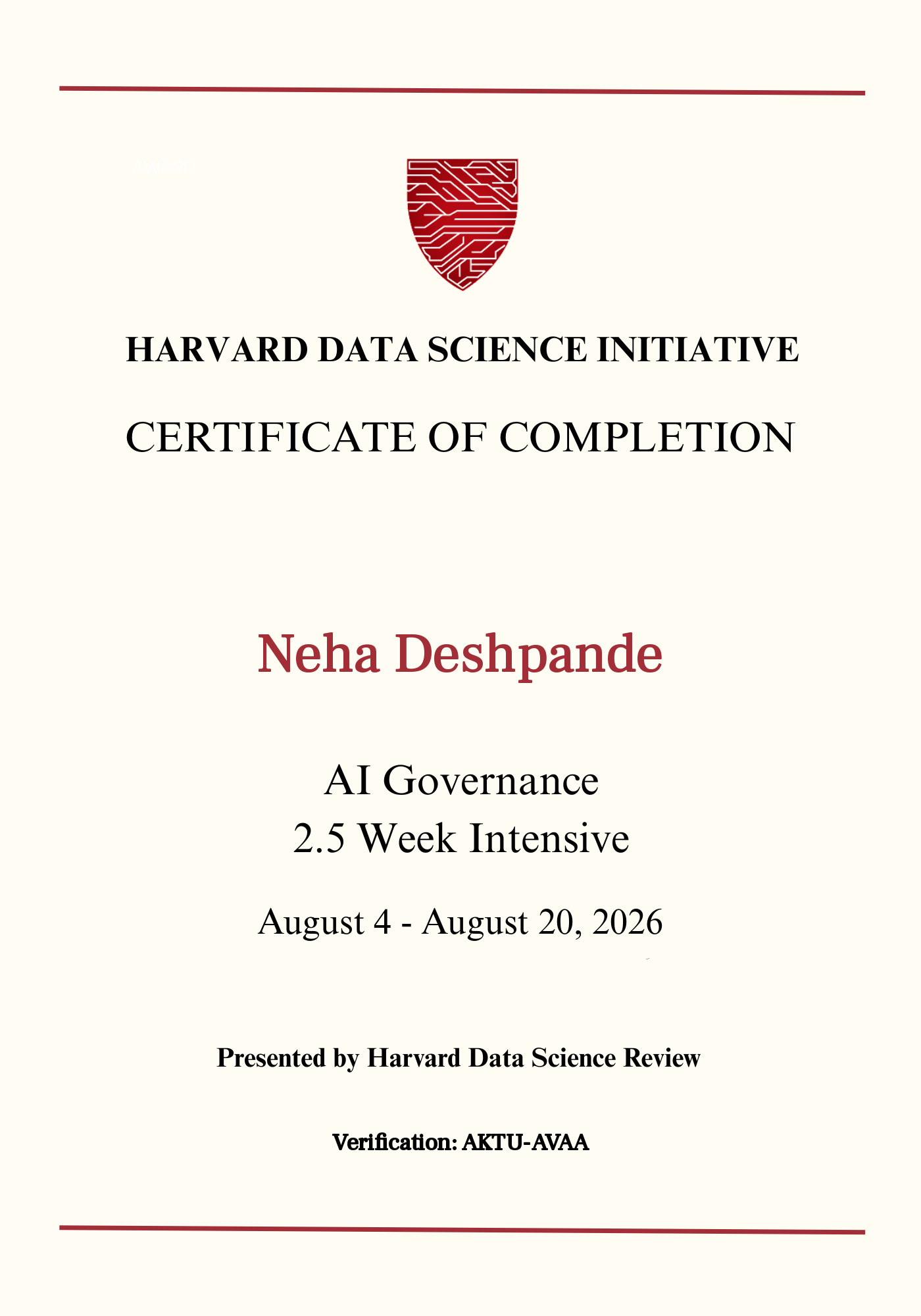 User Certificate